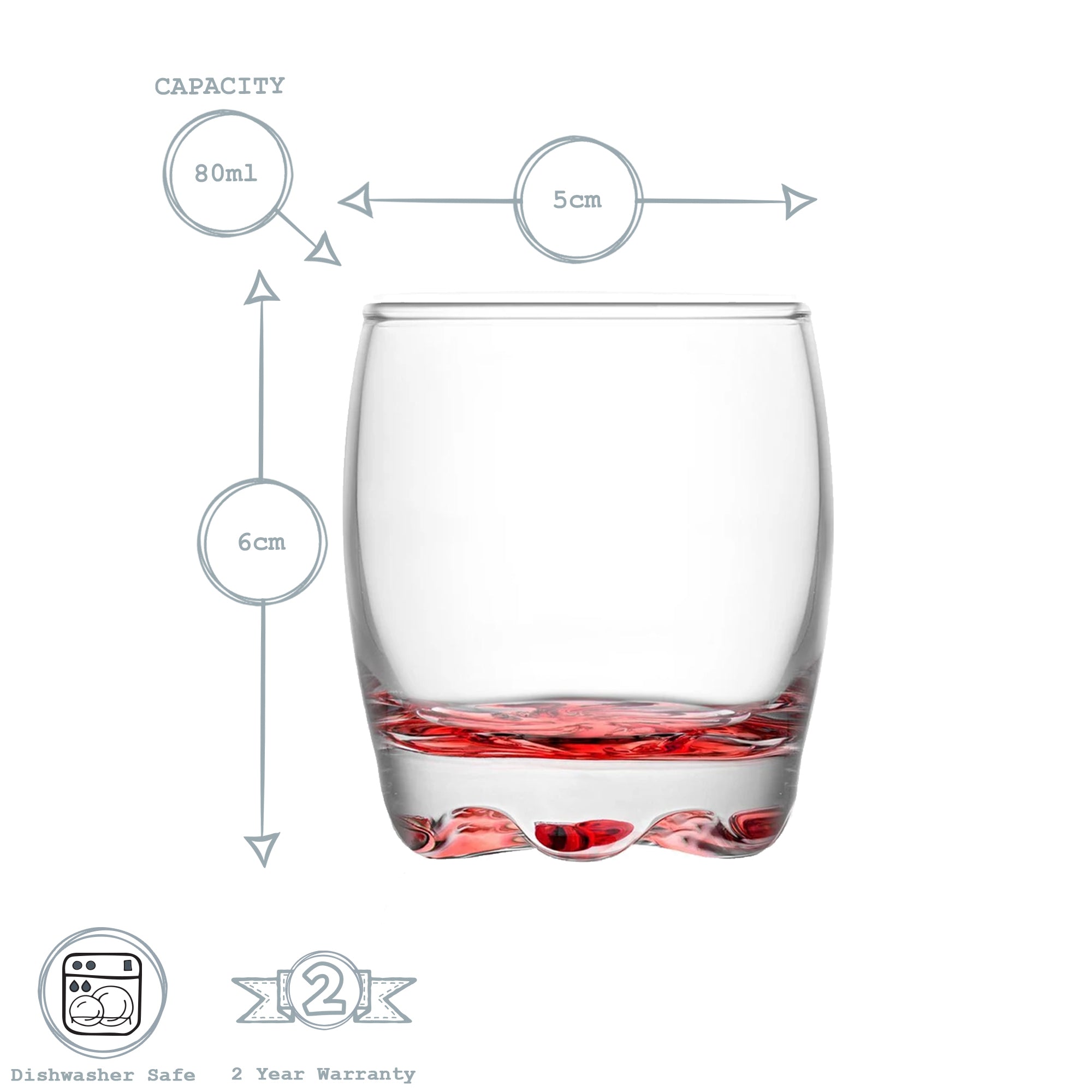 80ml Multicolour Adora Shot Glass - By LAV