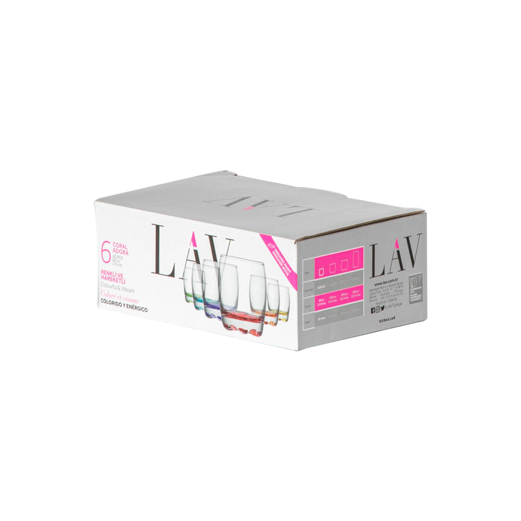 80ml Multicolour Adora Shot Glass - By LAV