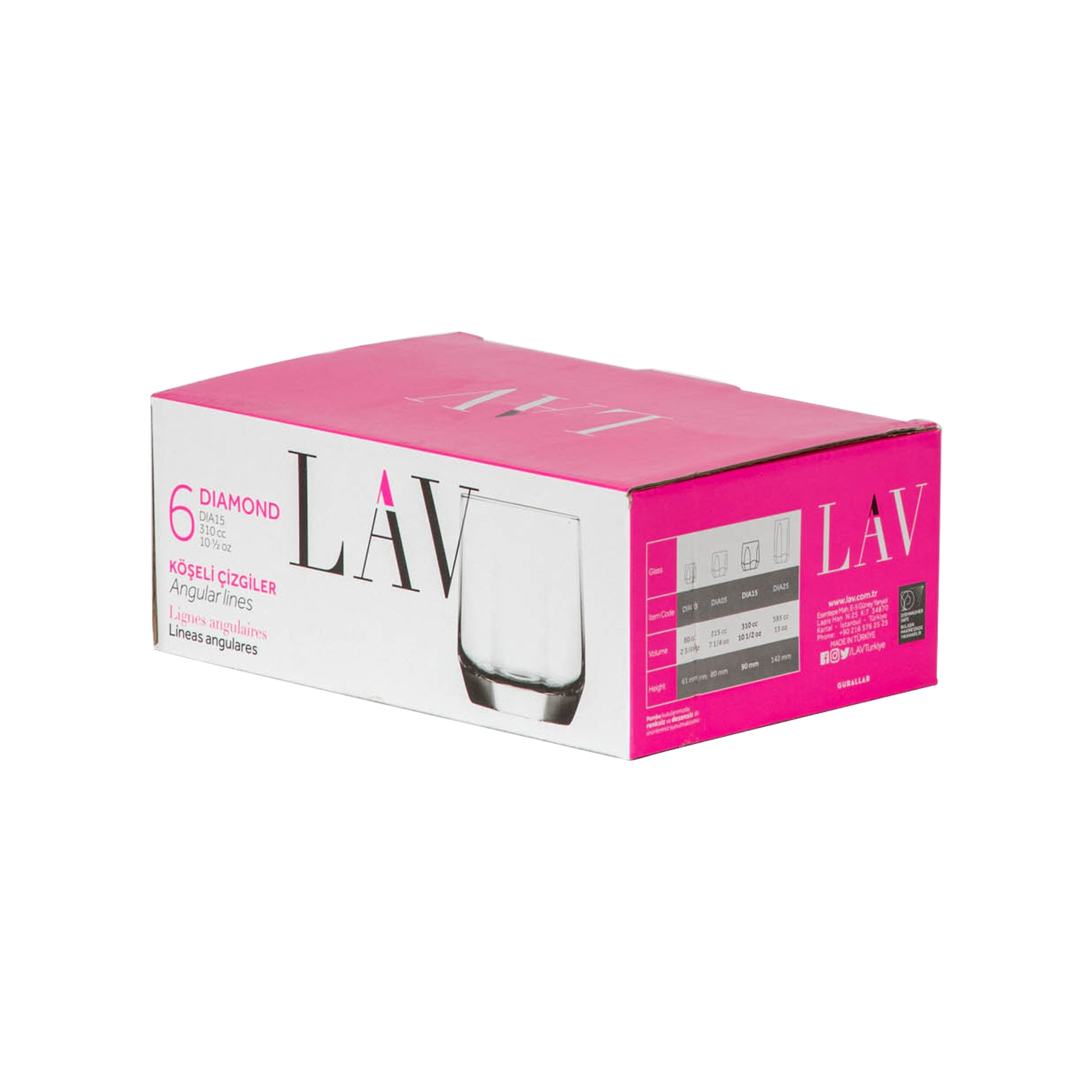 Diamond Drinking Glass - 310ml