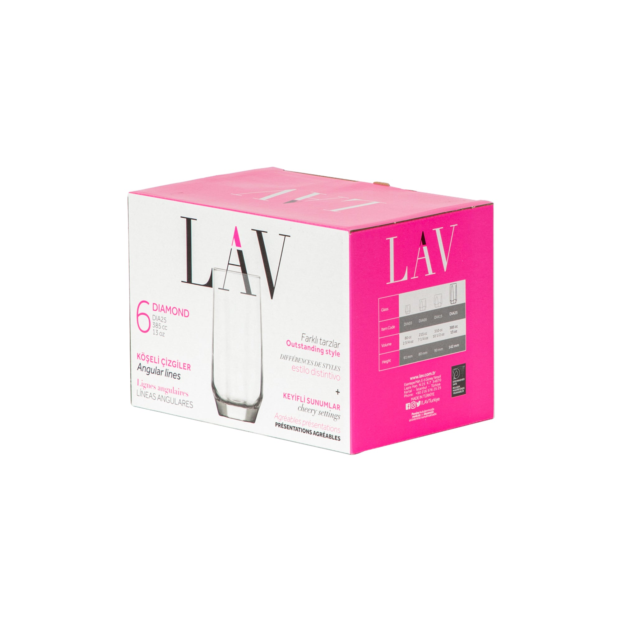 Diamond Highball Glass - 385ml