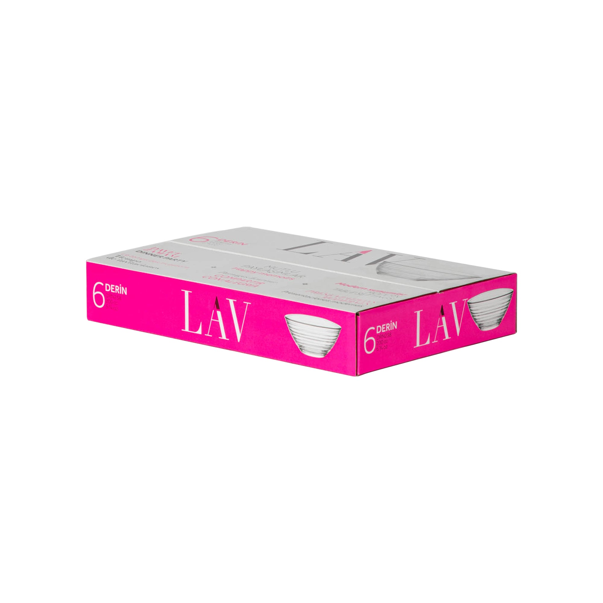 LAV Derin Medium Glass Snack / Serving Bowls - 200ml