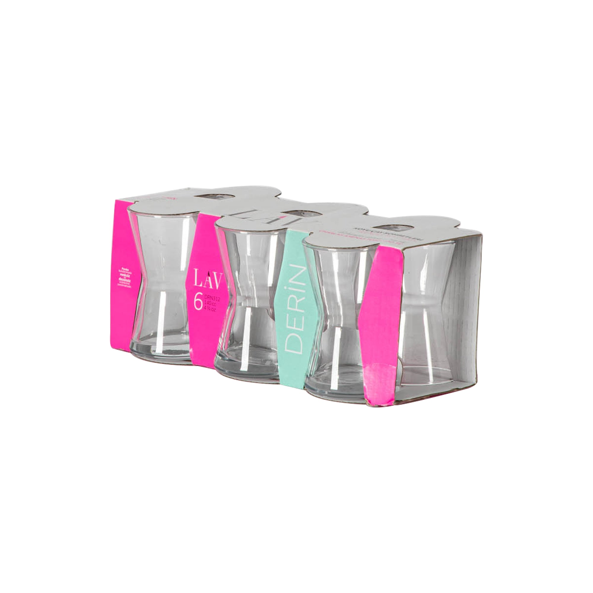LAV Derin Contemporary Glass Tea Cup - 140ml