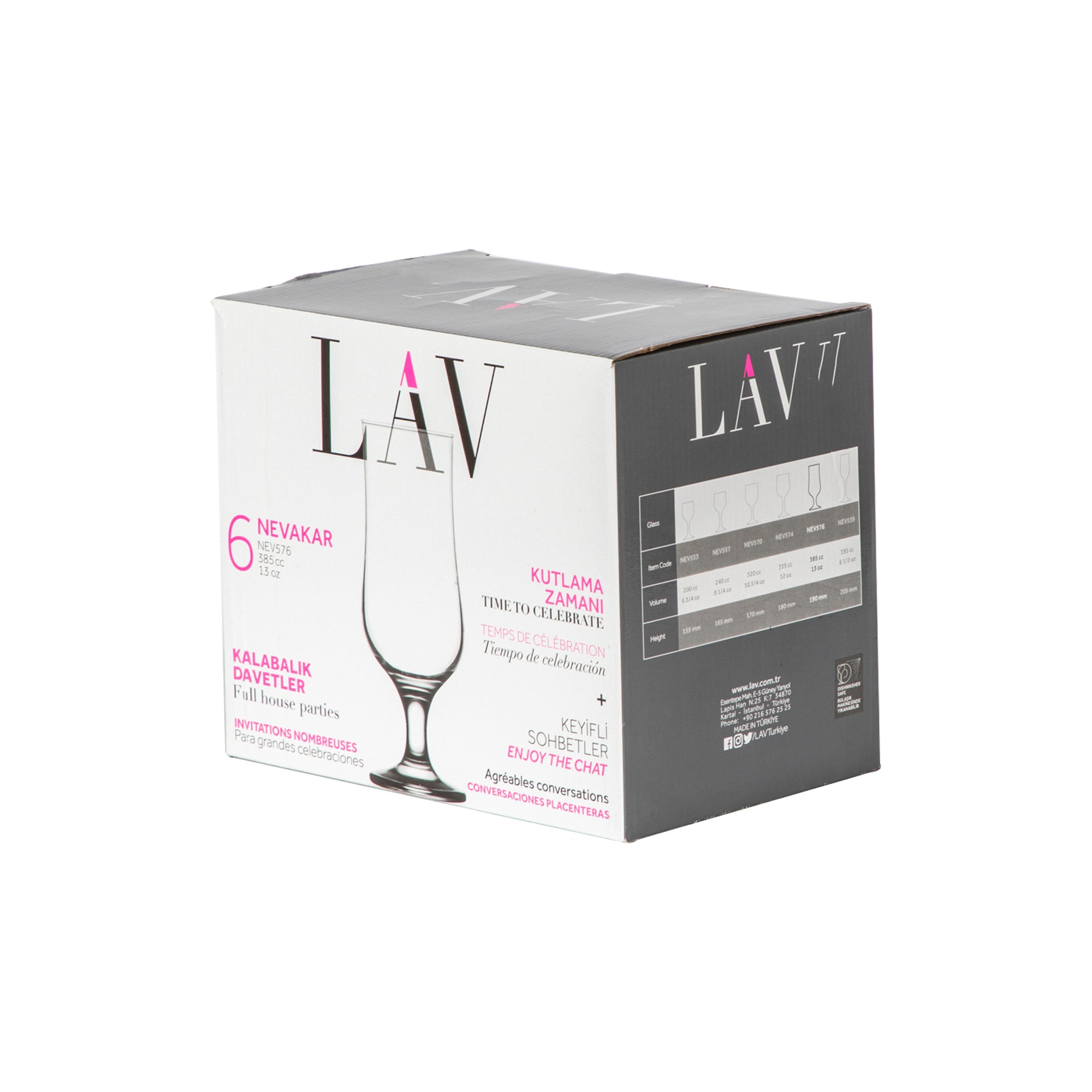 LAV Nevakar Stemmed Beer Glass - 385ml