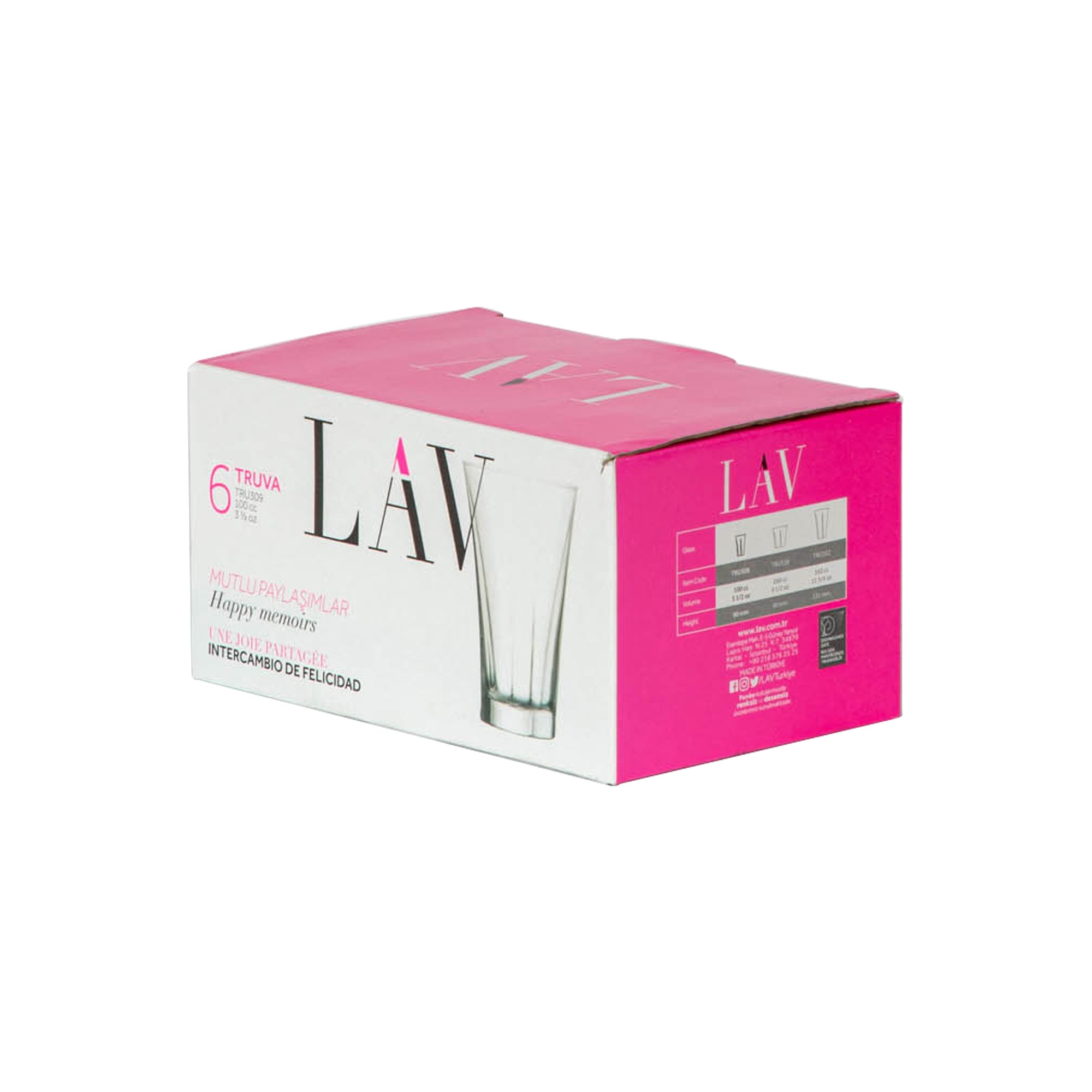 LAV Truva Vintage Liqueur / Shot Glasses - 100ml