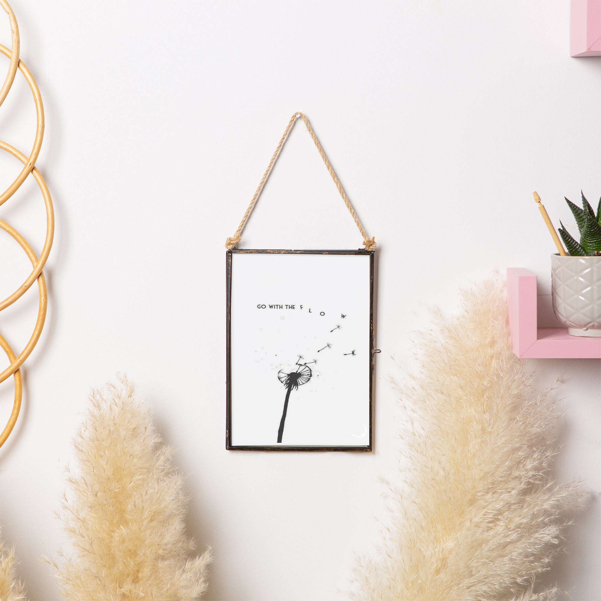 5" x 7" Black Hanging Metal Photo Frame - by Nicola Spring