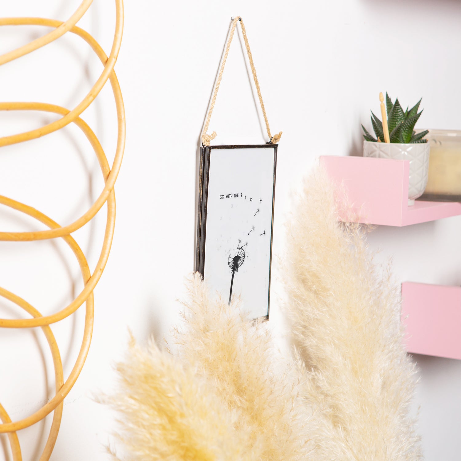 5" x 7" Black Hanging Metal Photo Frame - by Nicola Spring