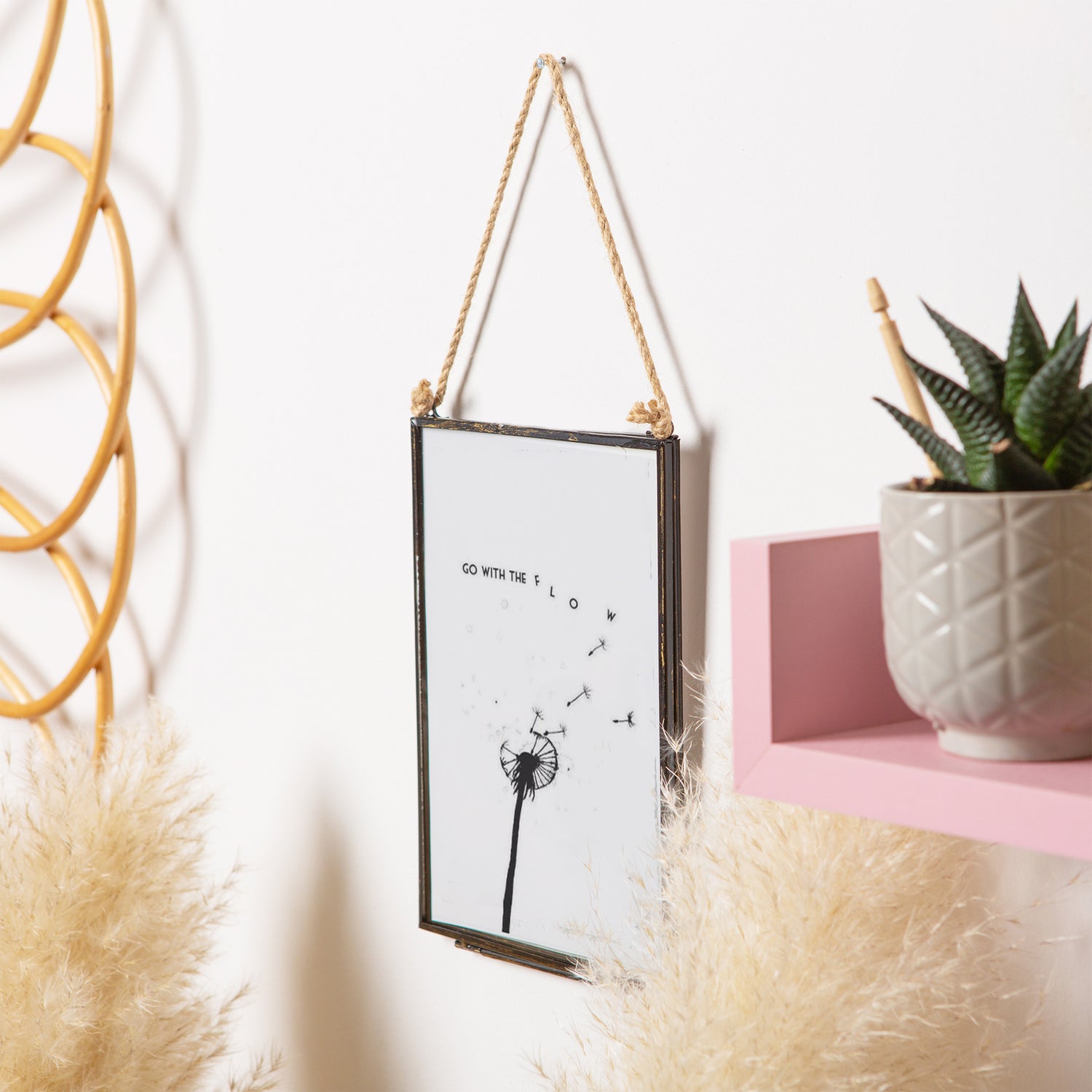 5" x 7" Black Hanging Metal Photo Frame - by Nicola Spring