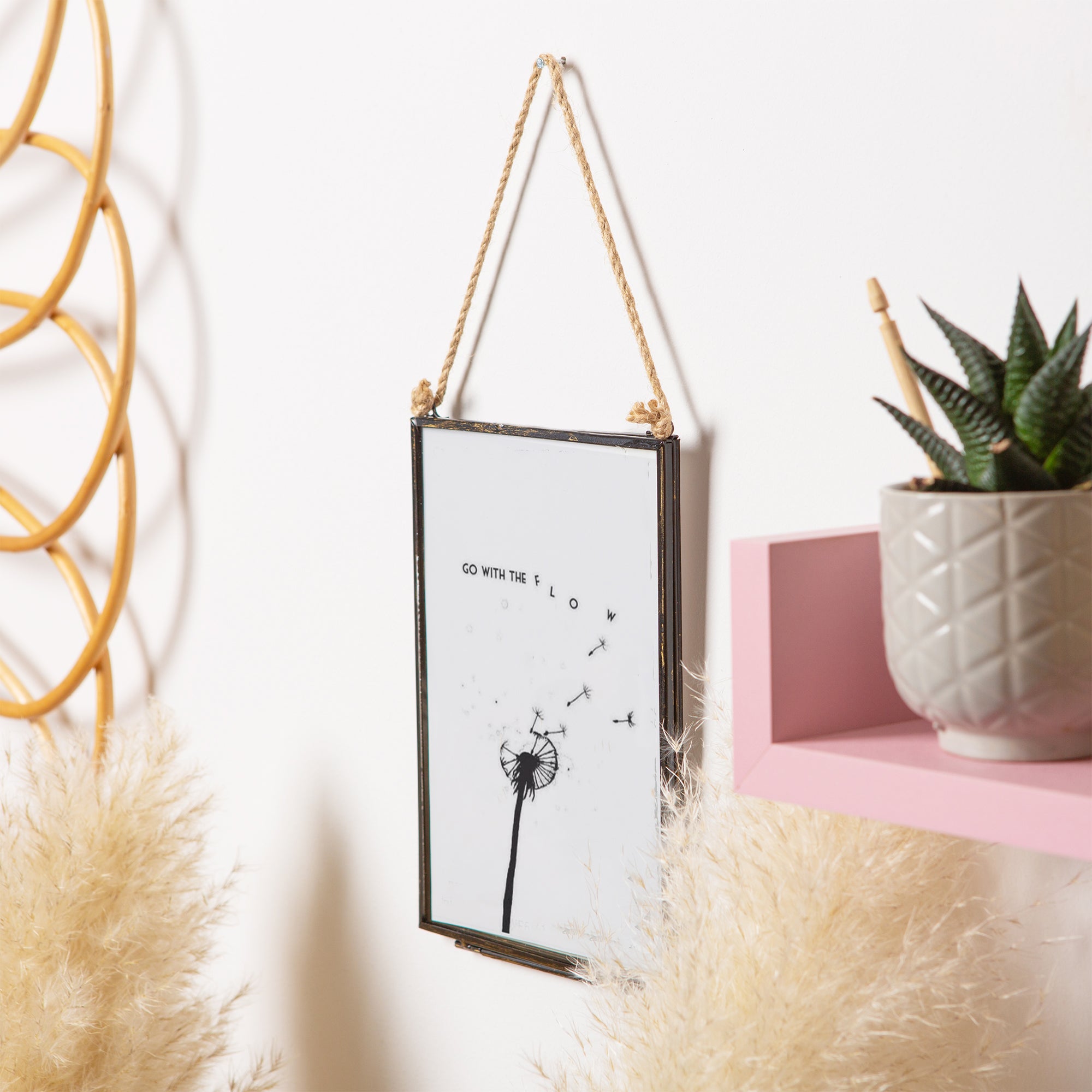 5" x 7" Black Hanging Metal Photo Frame - by Nicola Spring