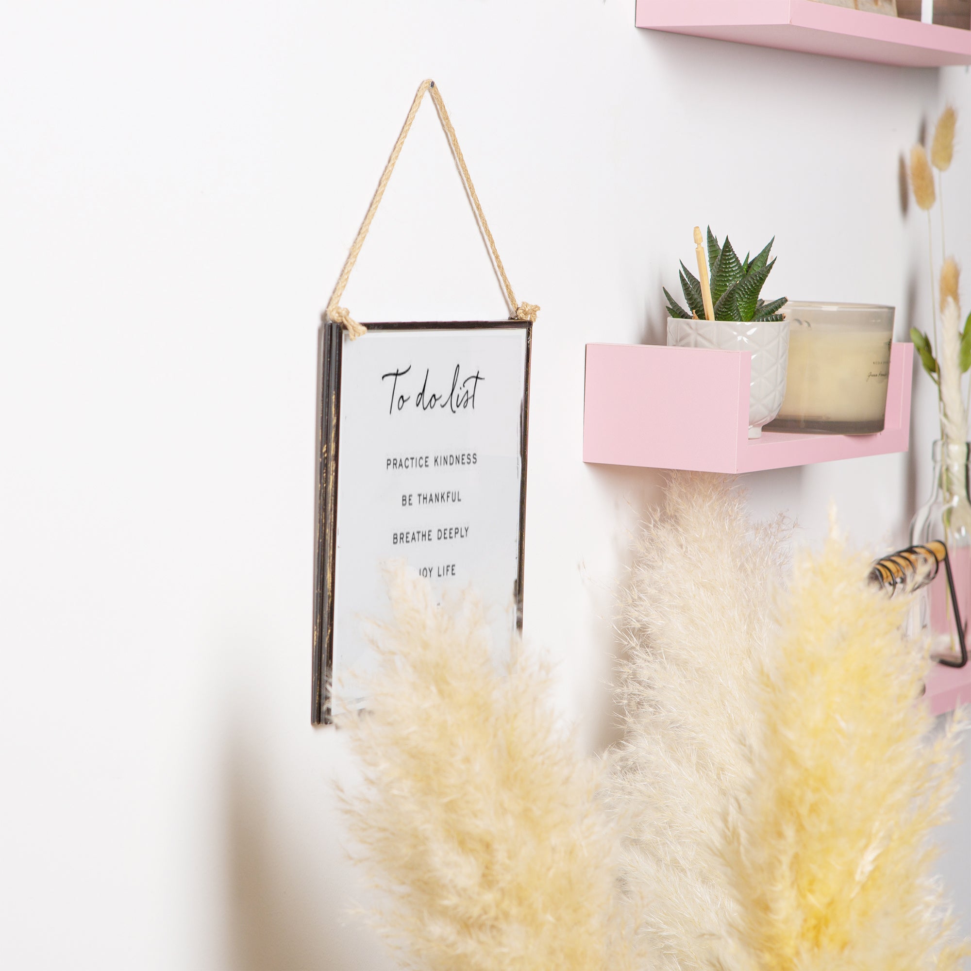 8" x 8" Black Hanging Metal Photo Frame - by Nicola Spring