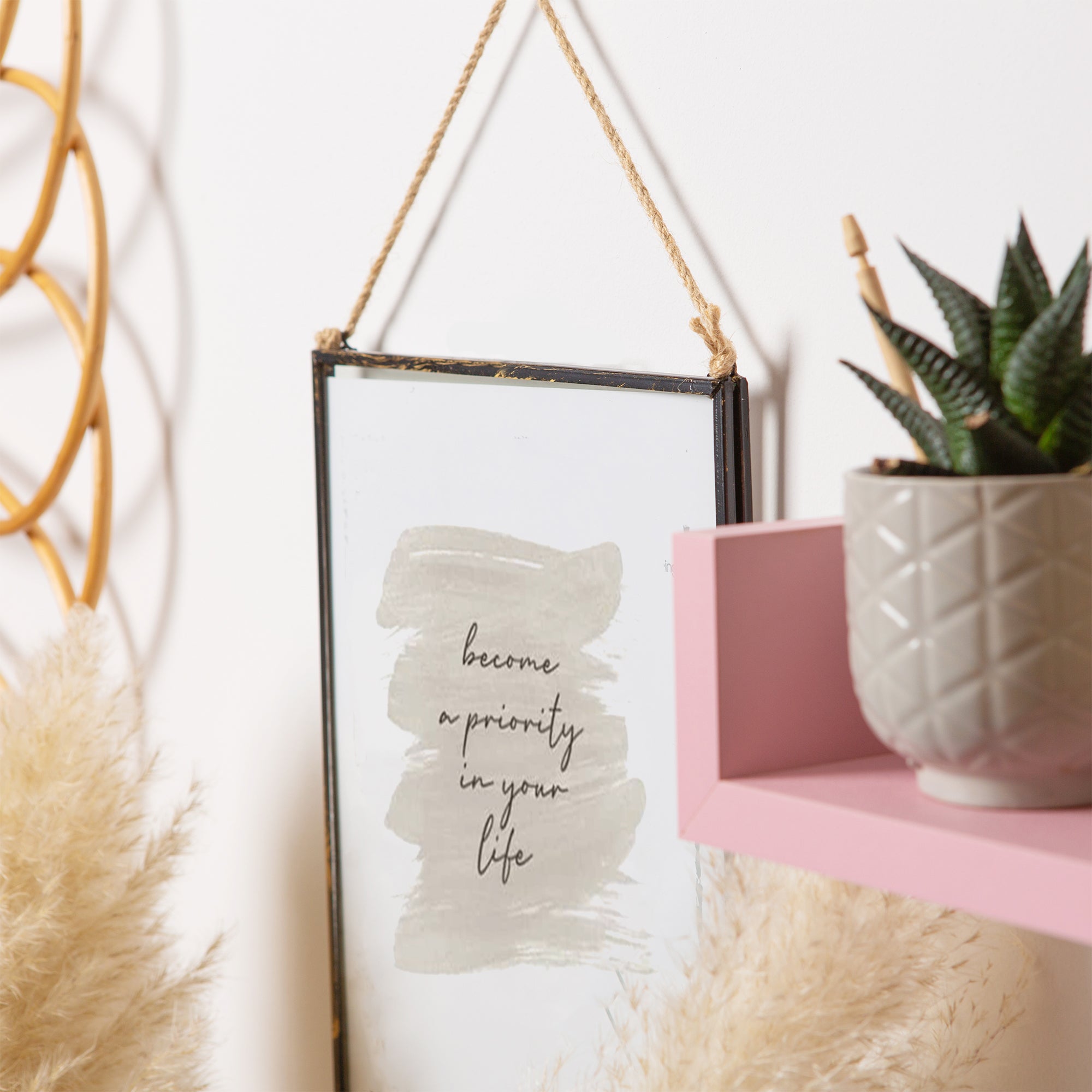 8" x 10" Black Hanging Metal Photo Frame - by Nicola Spring