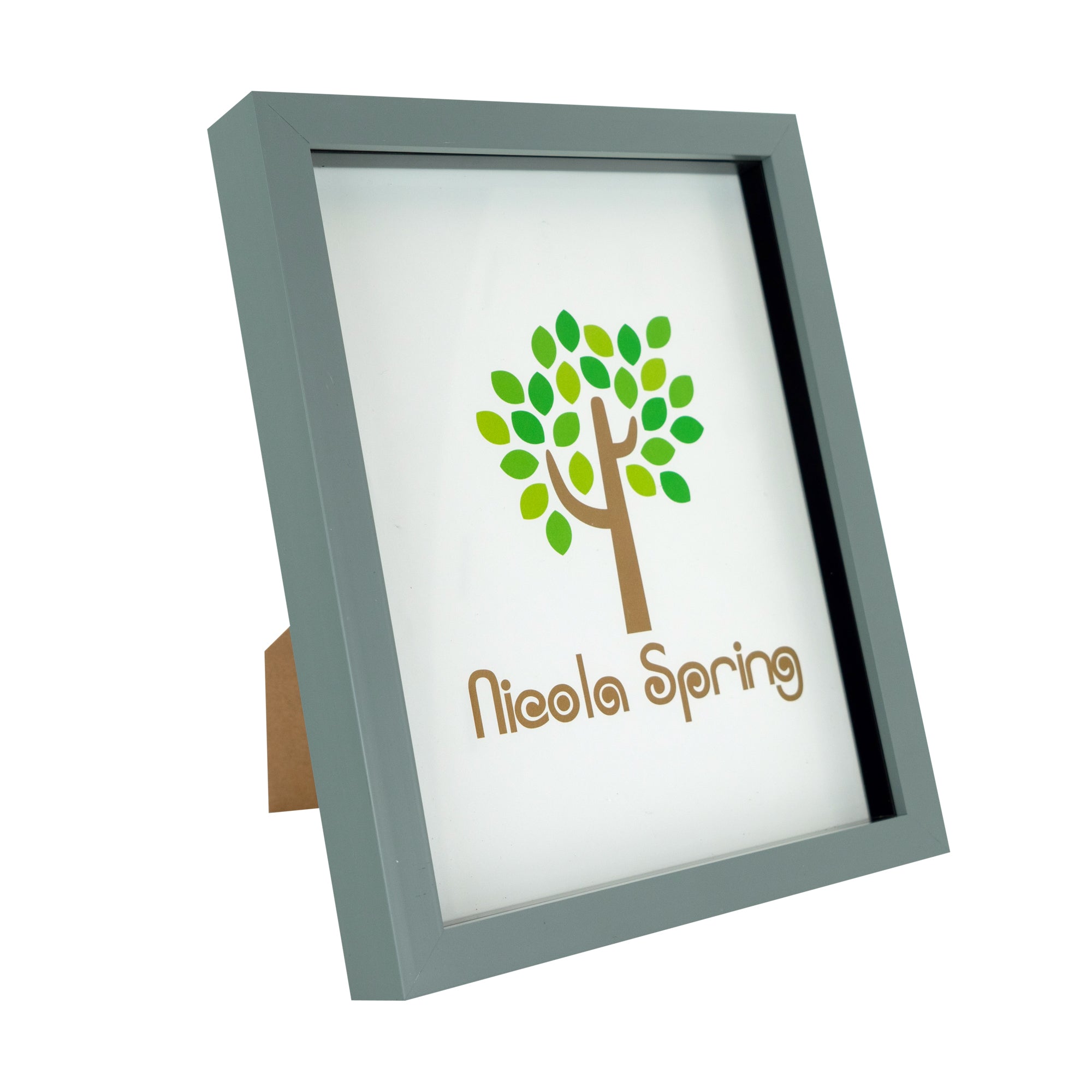 Nicola Spring Box Photo Frame - 8x10" - Grey