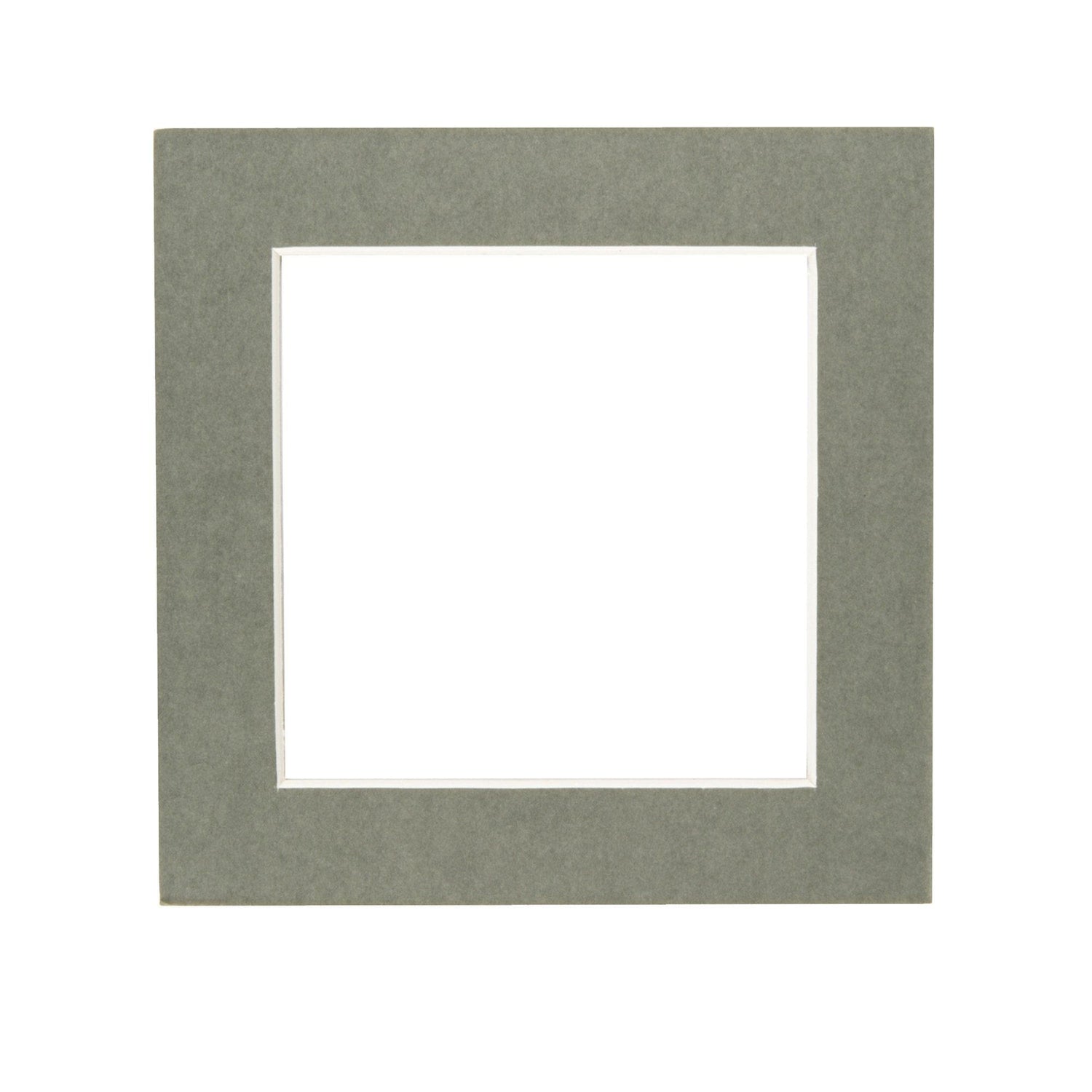 Nicola Spring Picture Mount for 6 x 6 Frame | Photo Size 4 x 4 - Grey