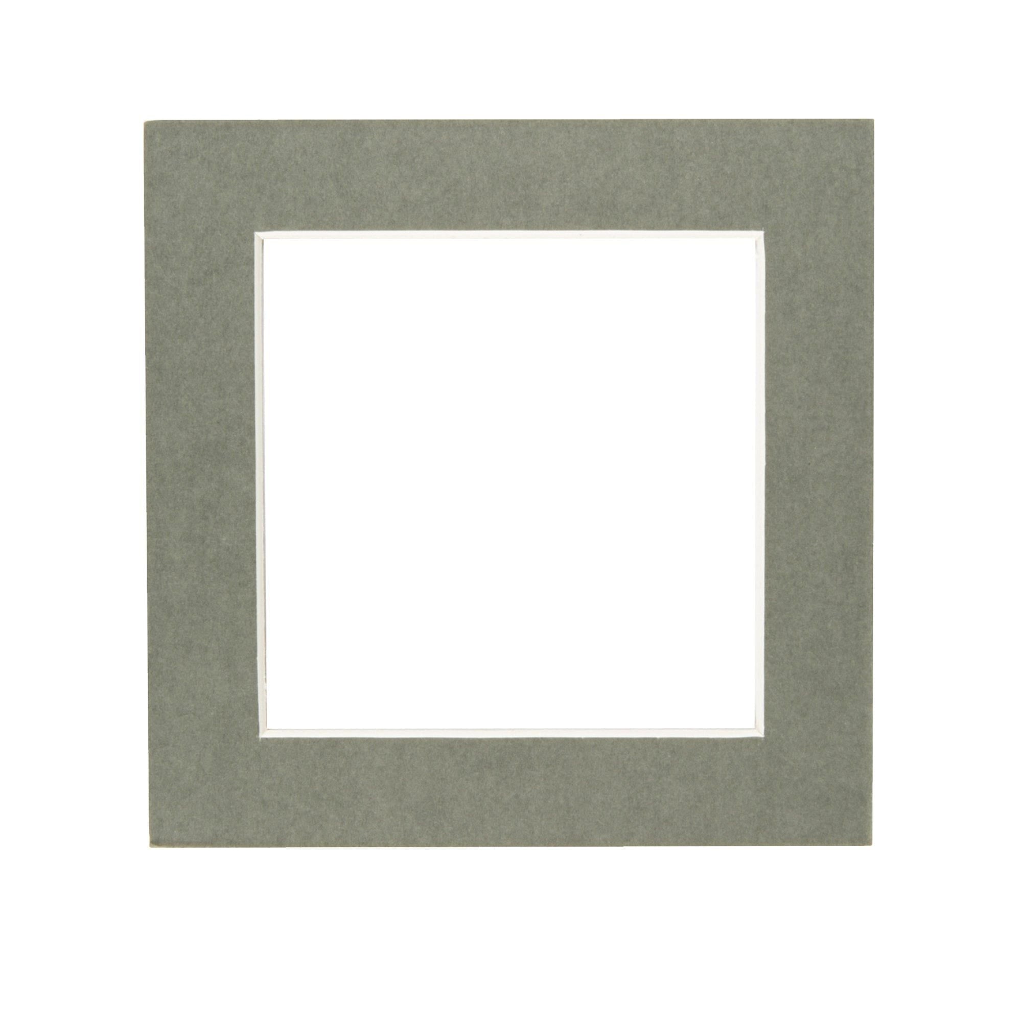 Nicola Spring Picture Mount for 6 x 6 Frame | Photo Size 4 x 4 - Grey