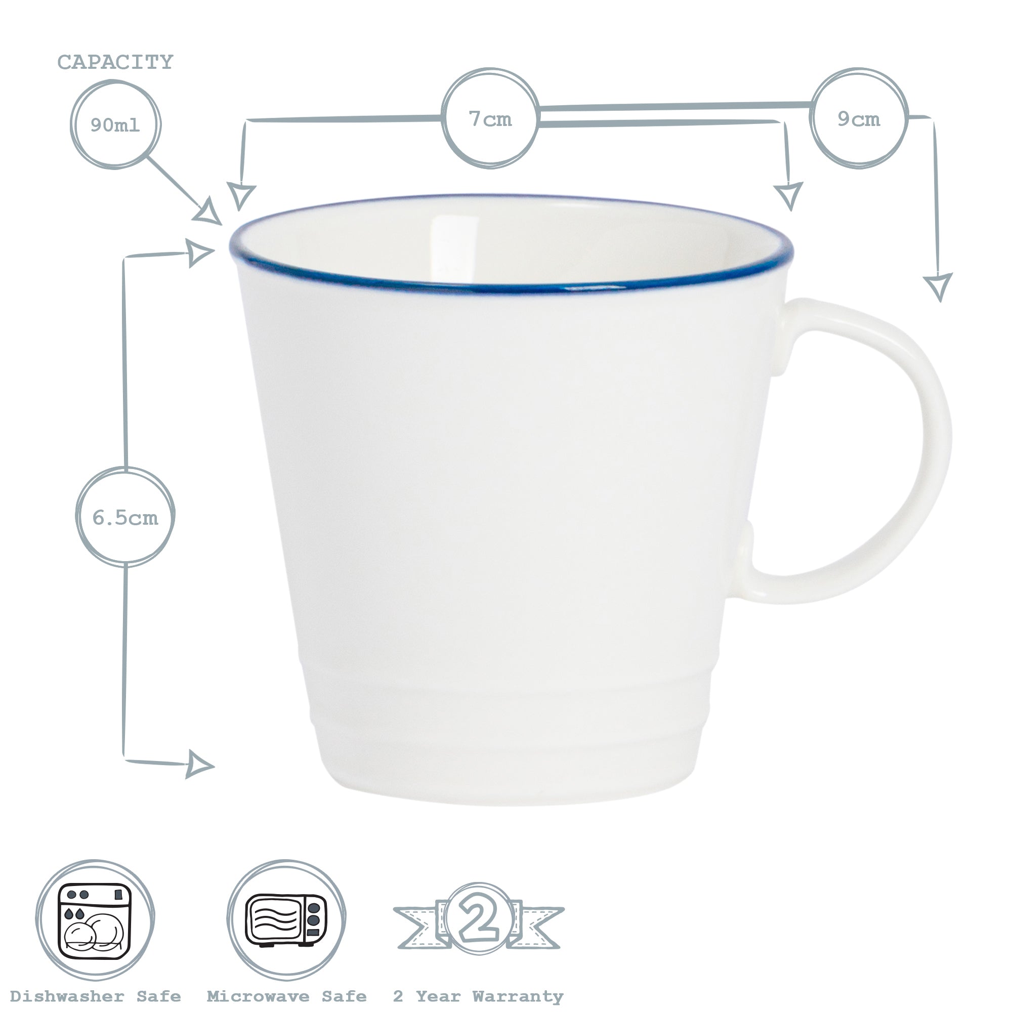 Nicola Spring Farmhouse Espresso Cup - 90ml