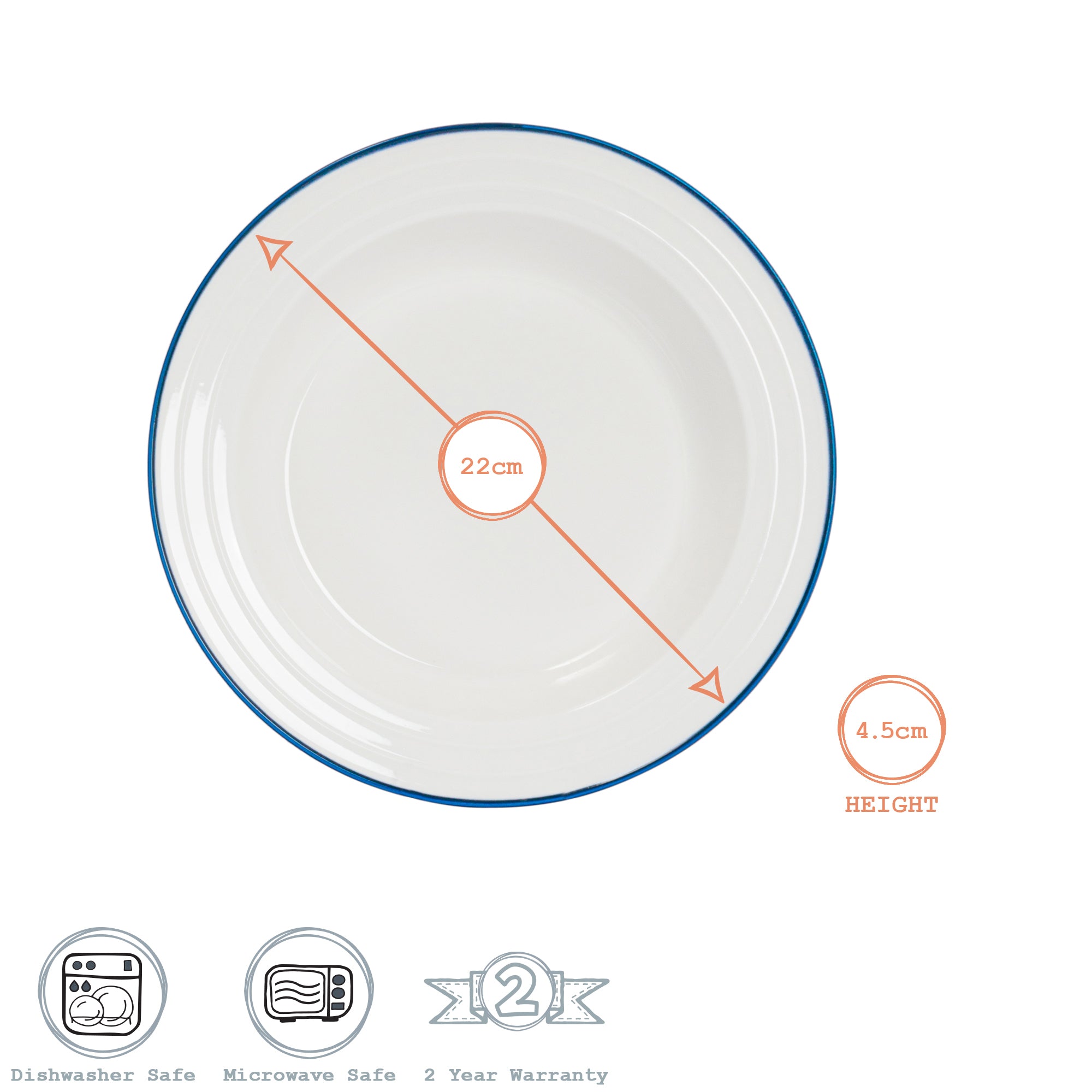 Nicola Spring Farmhouse Soup Plate - 22cm (9")