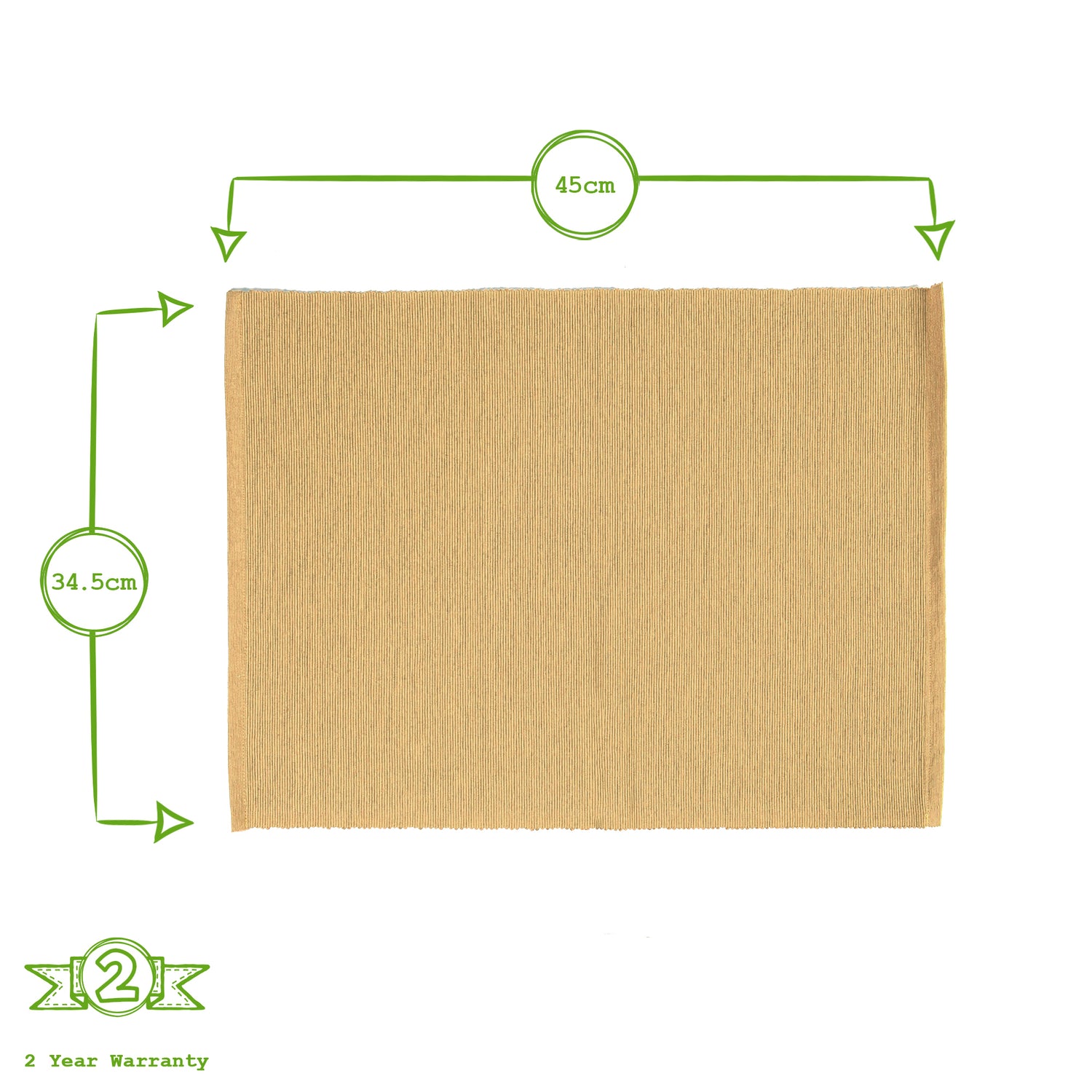 Ribbed Cotton Placemat - Beige