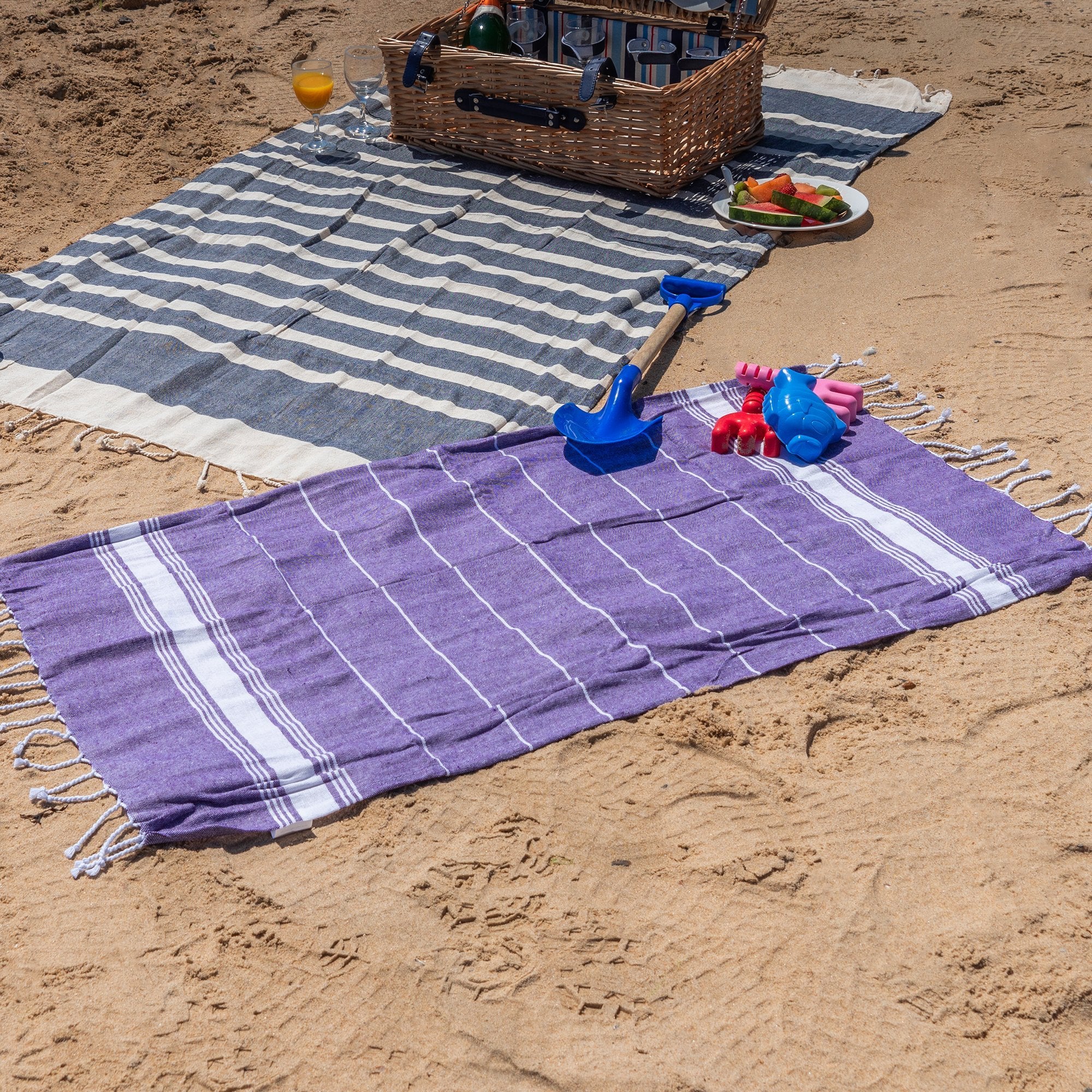 Nicola Spring 100 x 60cm Turkish Cotton Beach Towel - Purple