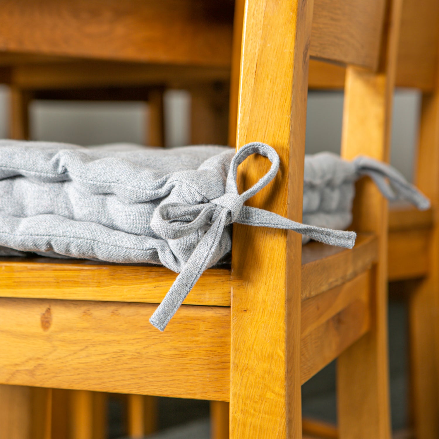 Nicola Spring French Mattress Dining Chair Cushion - Grey