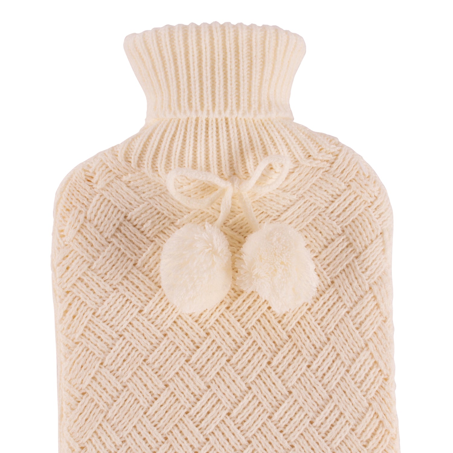 Hot Water Bottle Cover - Knitted - Cream