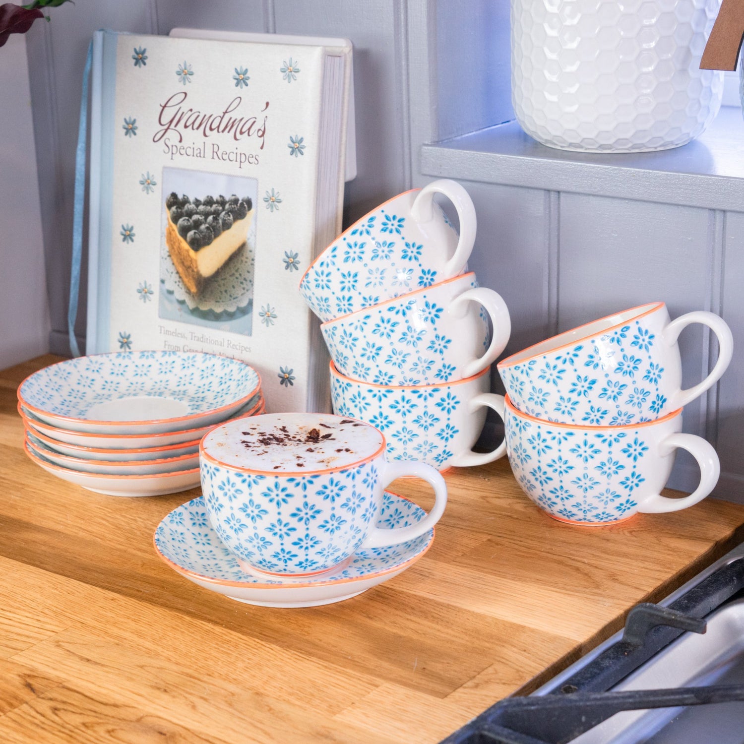 Nicola Spring Japanese Printed Patterned Crockery Plates