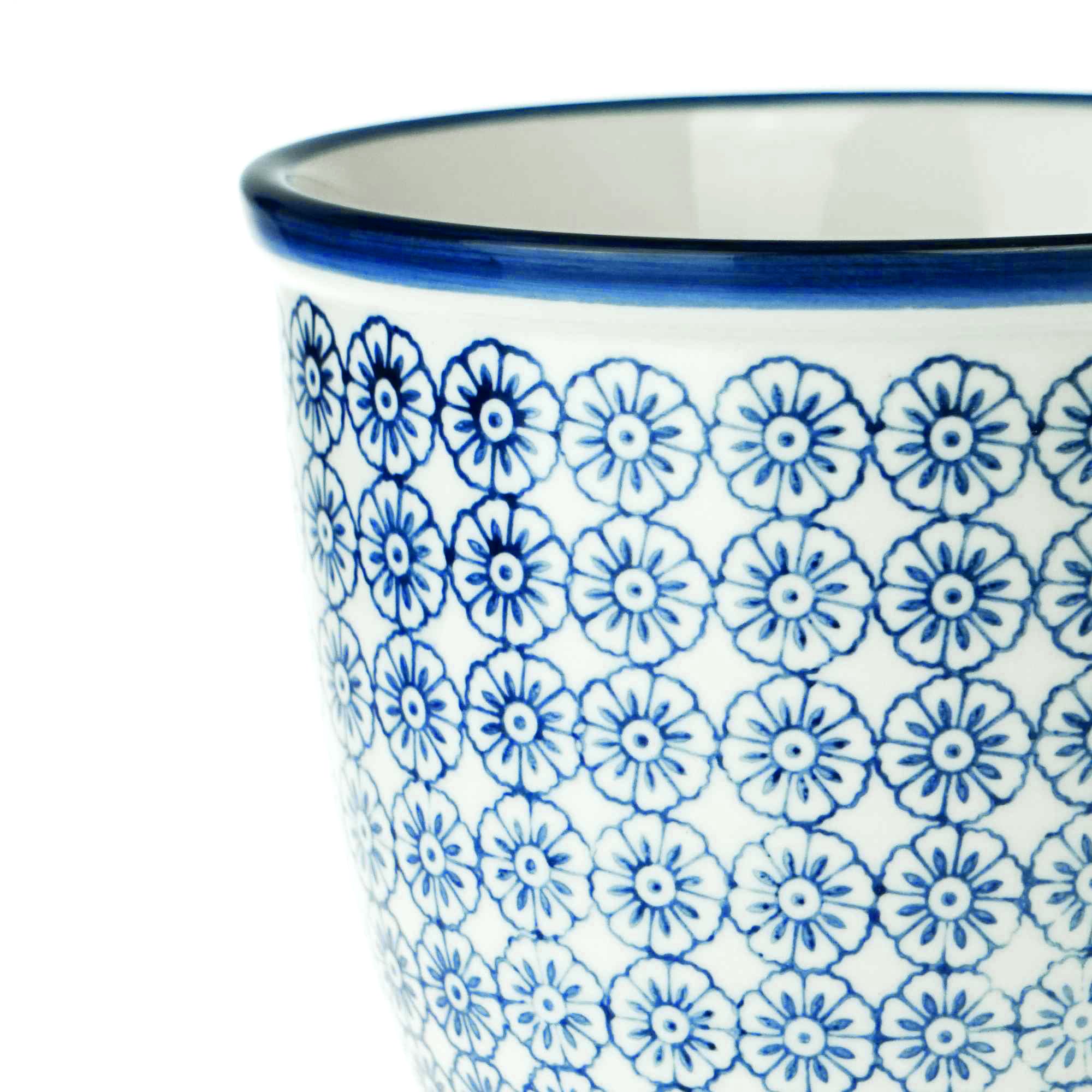 Nicola Spring Patterned Garden Plant Pot - Blue Flower