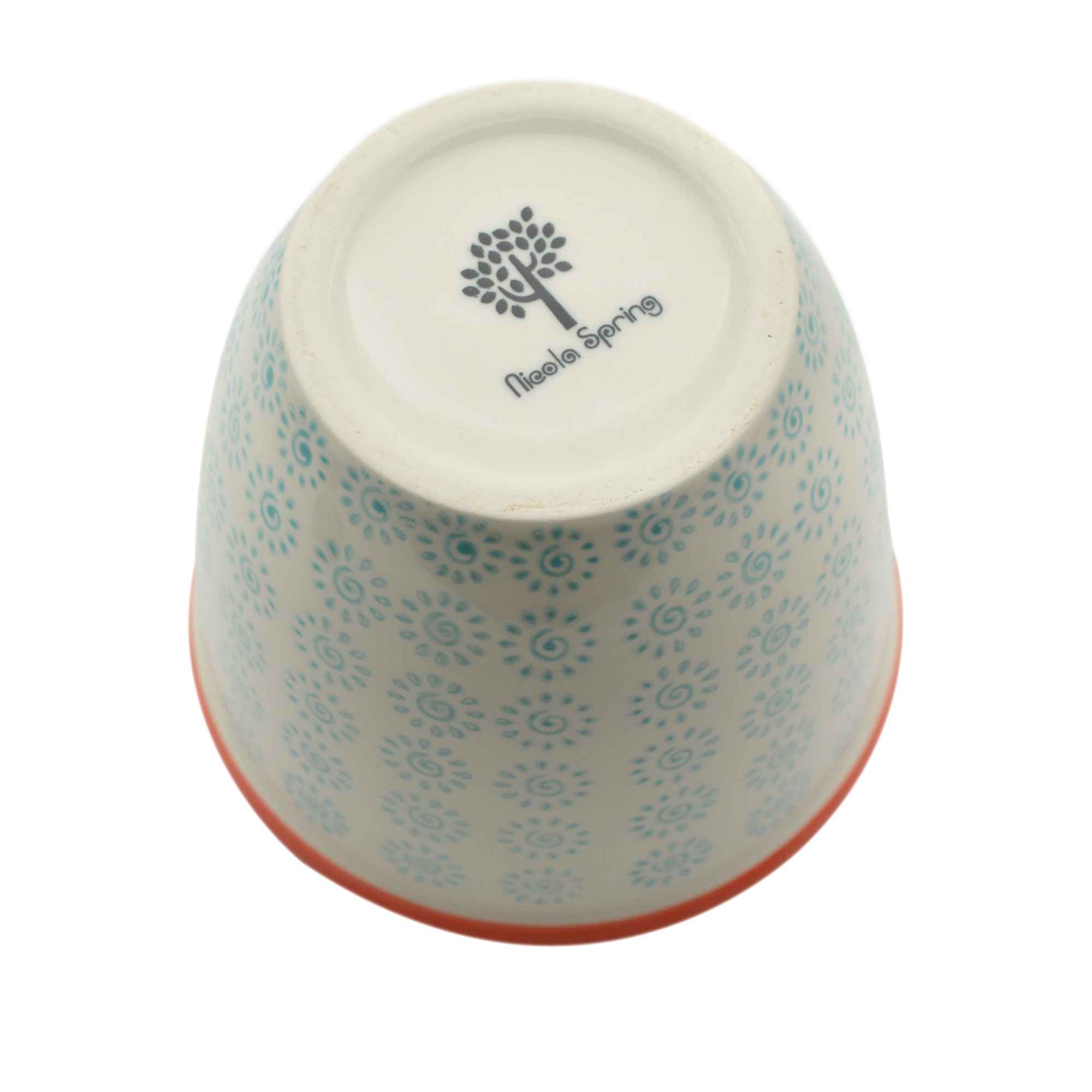 Nicola Spring Patterned Garden Plant Pot - Turquoise and Red