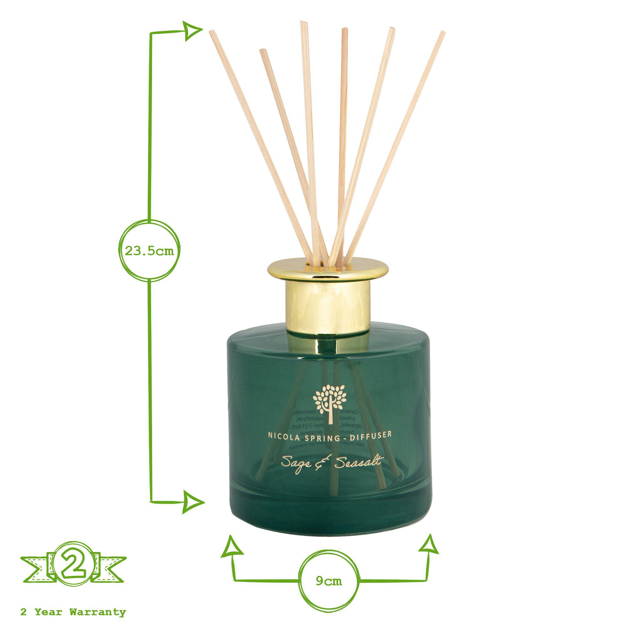 200ml Sage & Seasalt Reed Diffuser