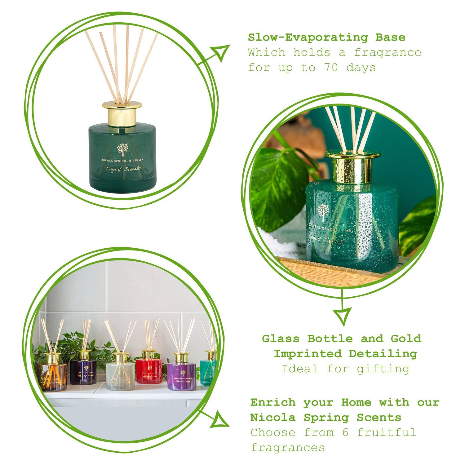 200ml Sage & Seasalt Reed Diffuser