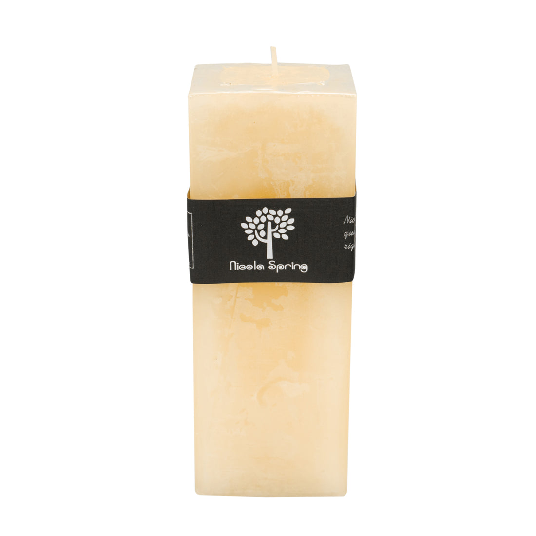 Nicola Spring Vanilla Scented Square Candle - Single Wick - 110hrs Burning Time