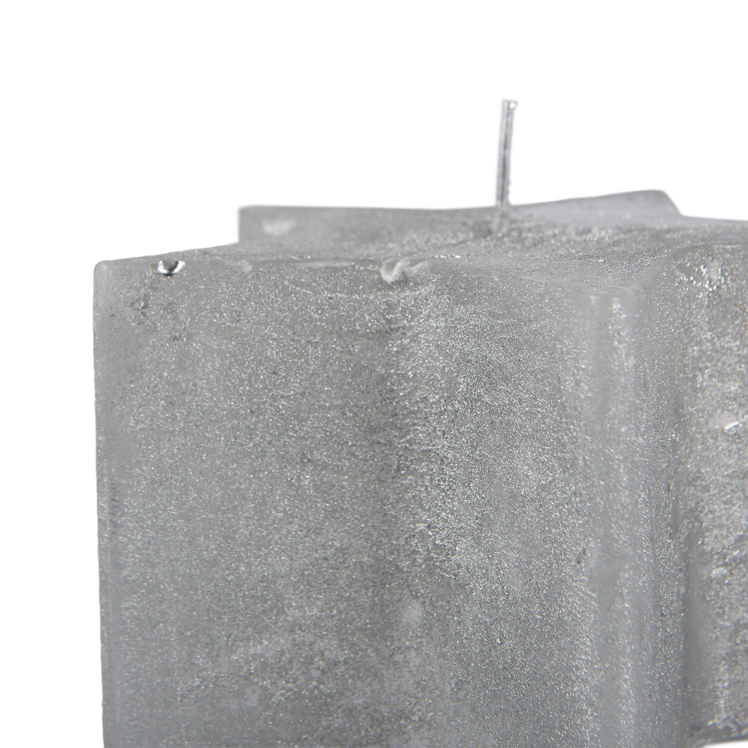 Nicola Spring Star Shaped Metallic Candle - Silver - 75hr