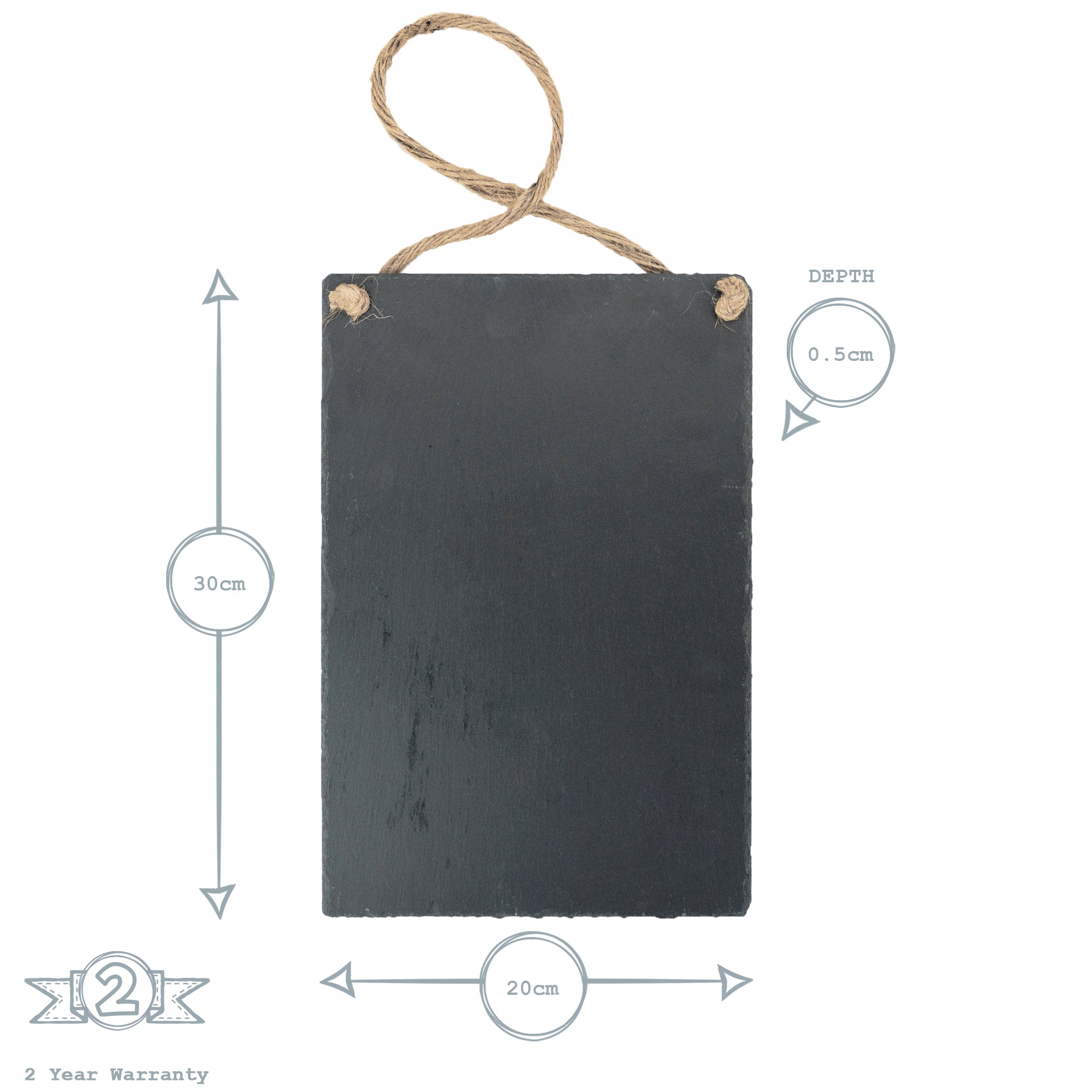 Nicola Spring Hanging Slate Notice and Menu Board