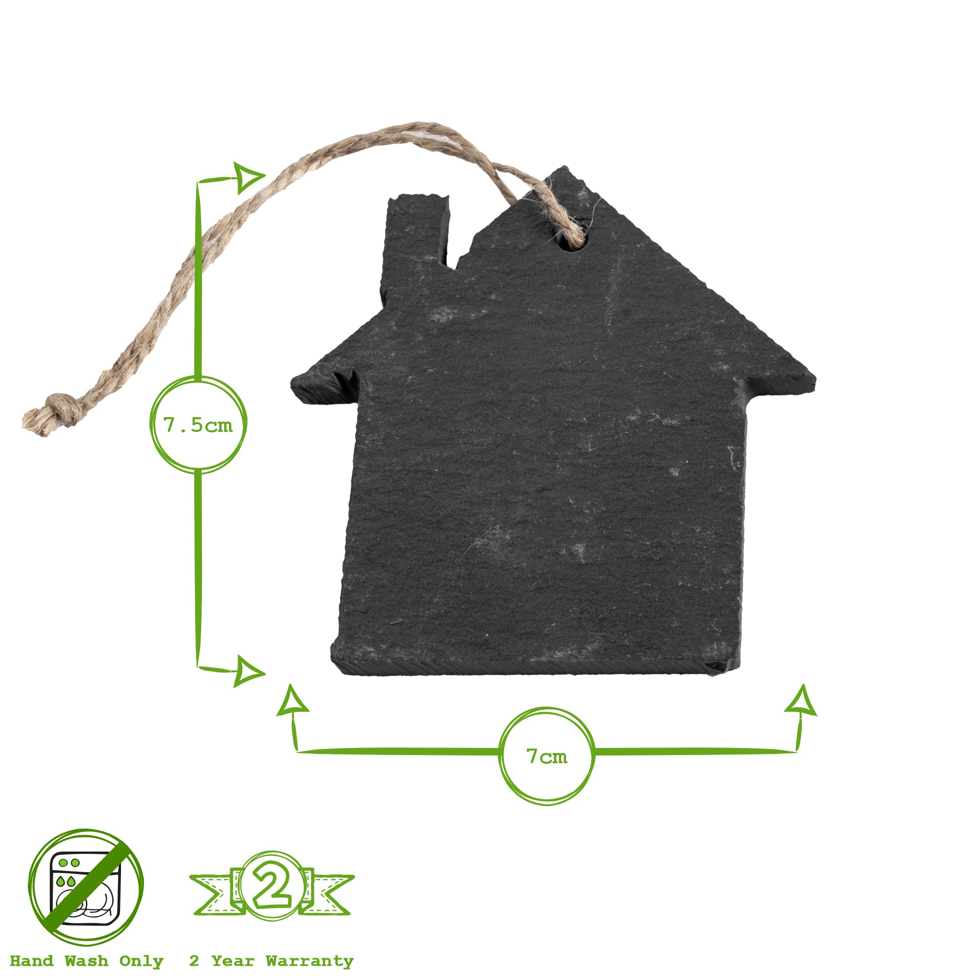 Nicola Spring Christmas Tree Hanging Slate Decoration - House Design