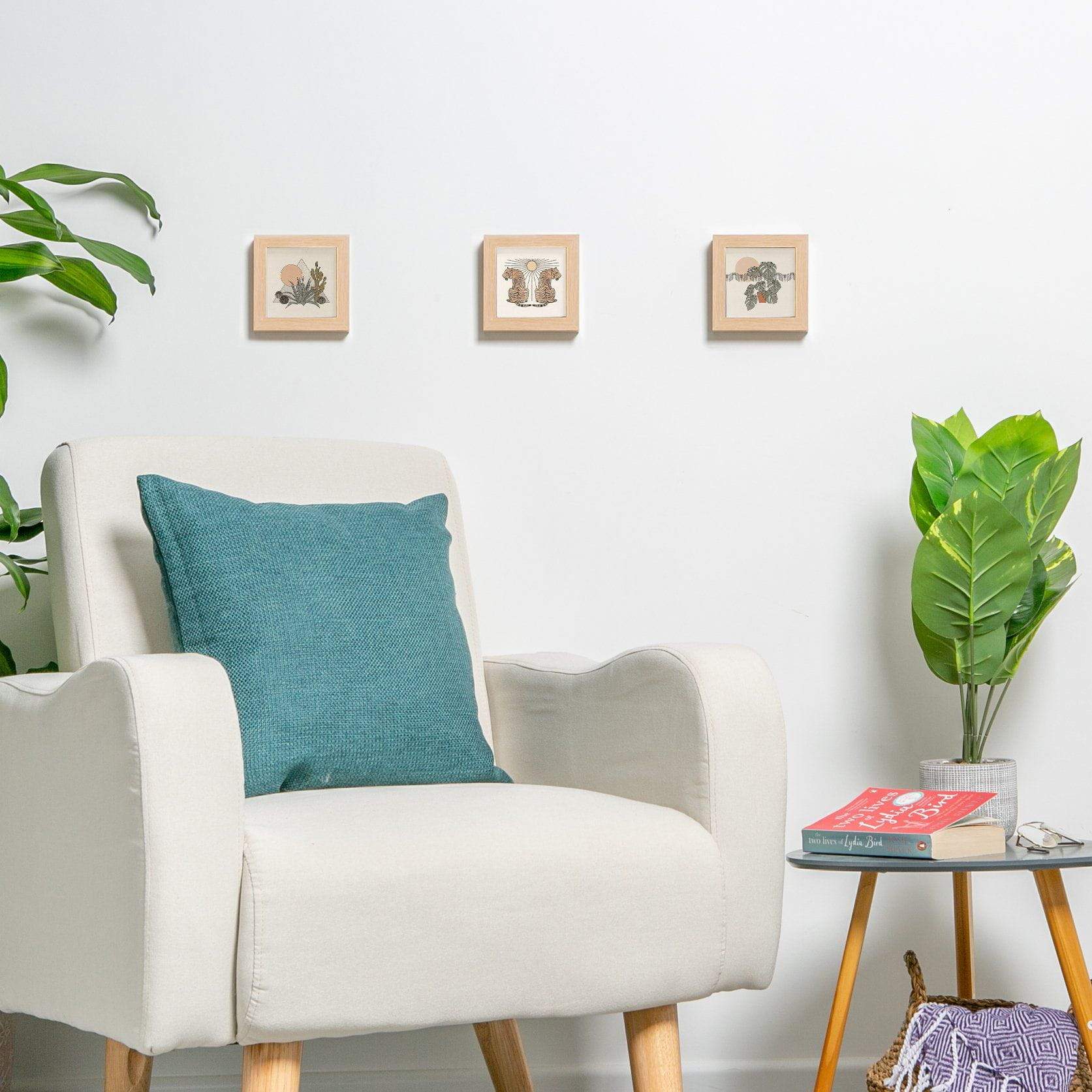 Nicola Spring Box Photo Frame - 4x4 - Light Wood