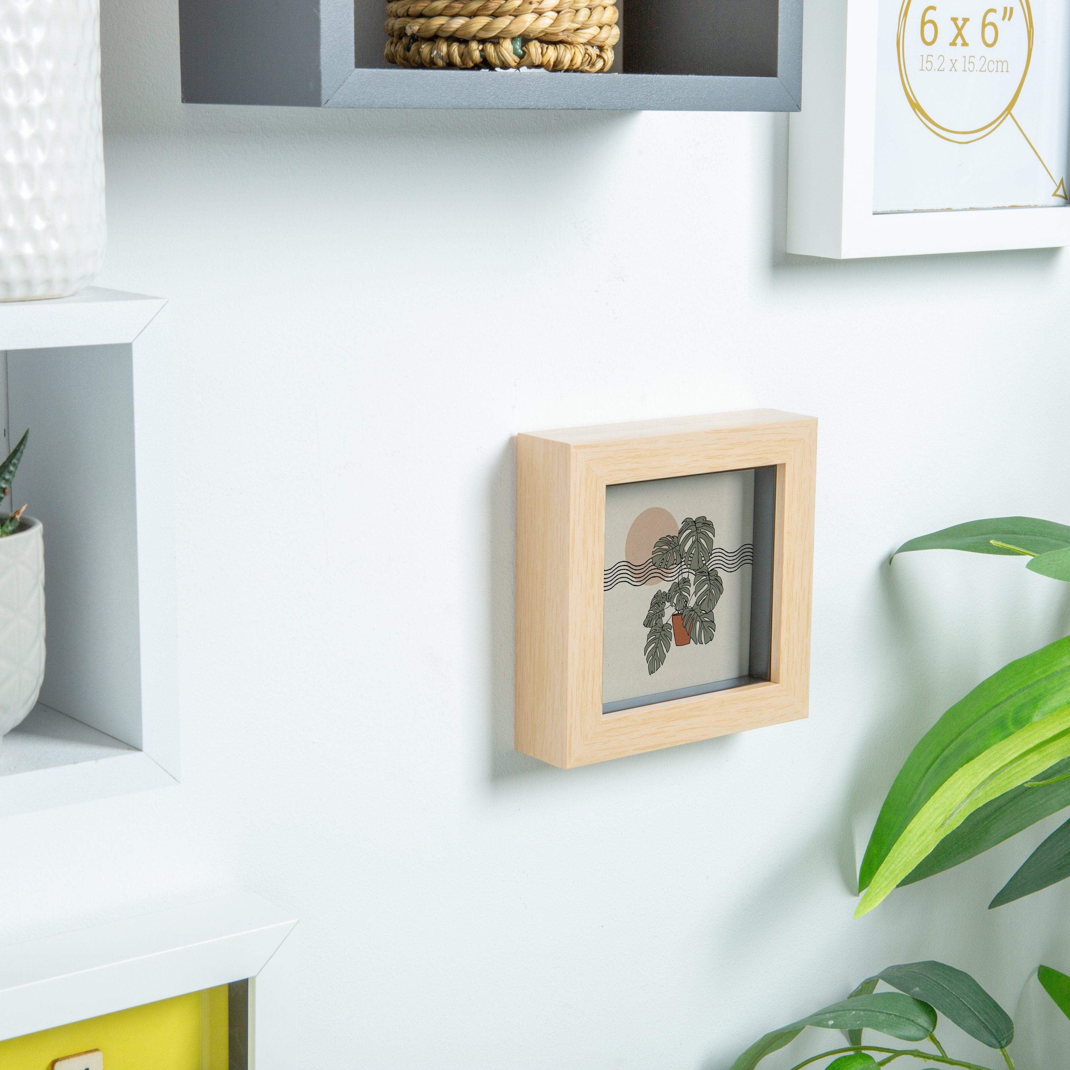 Nicola Spring Box Photo Frame - 4x4 - Light Wood
