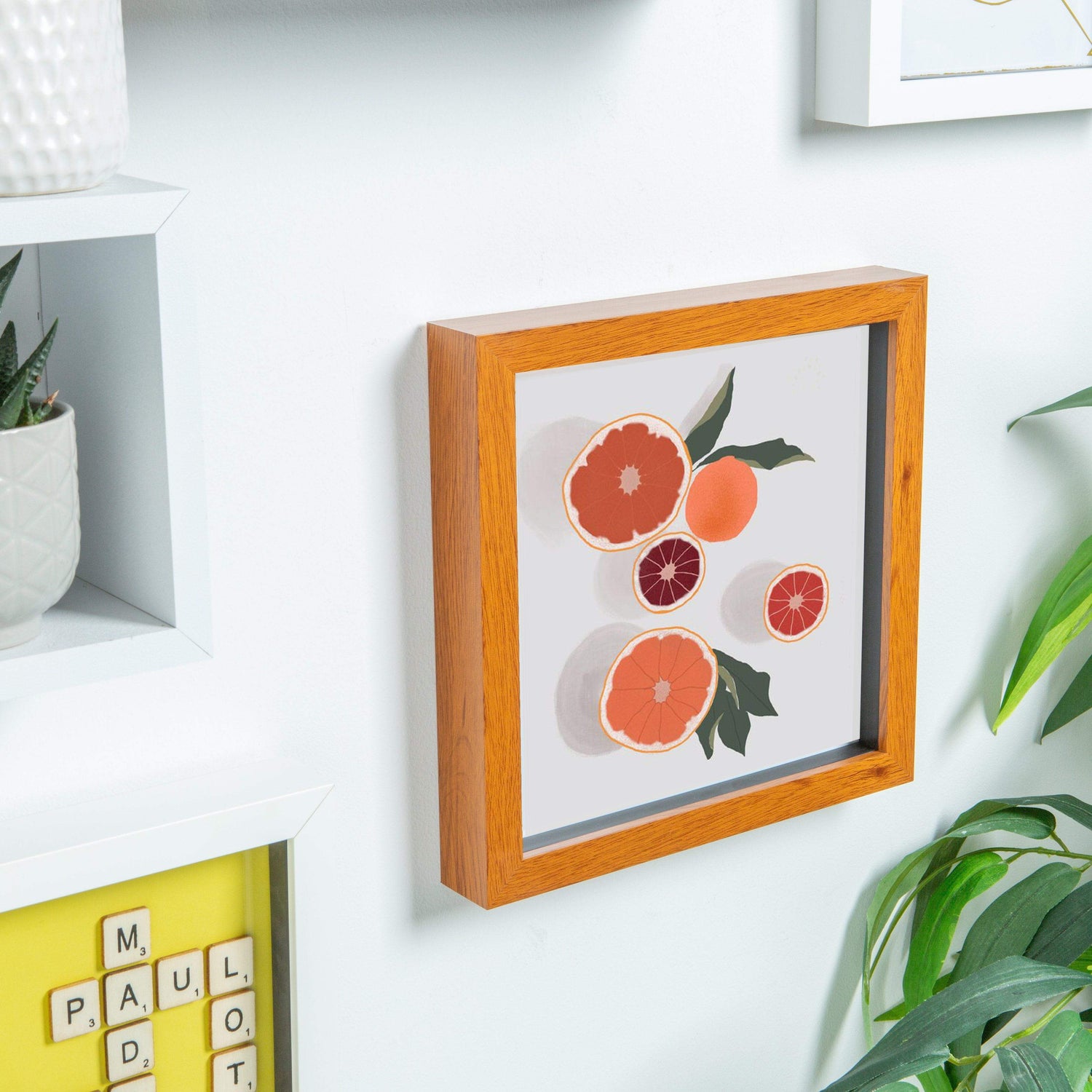 Nicola Spring Box Photo Frame - 8x8 - Dark Wood