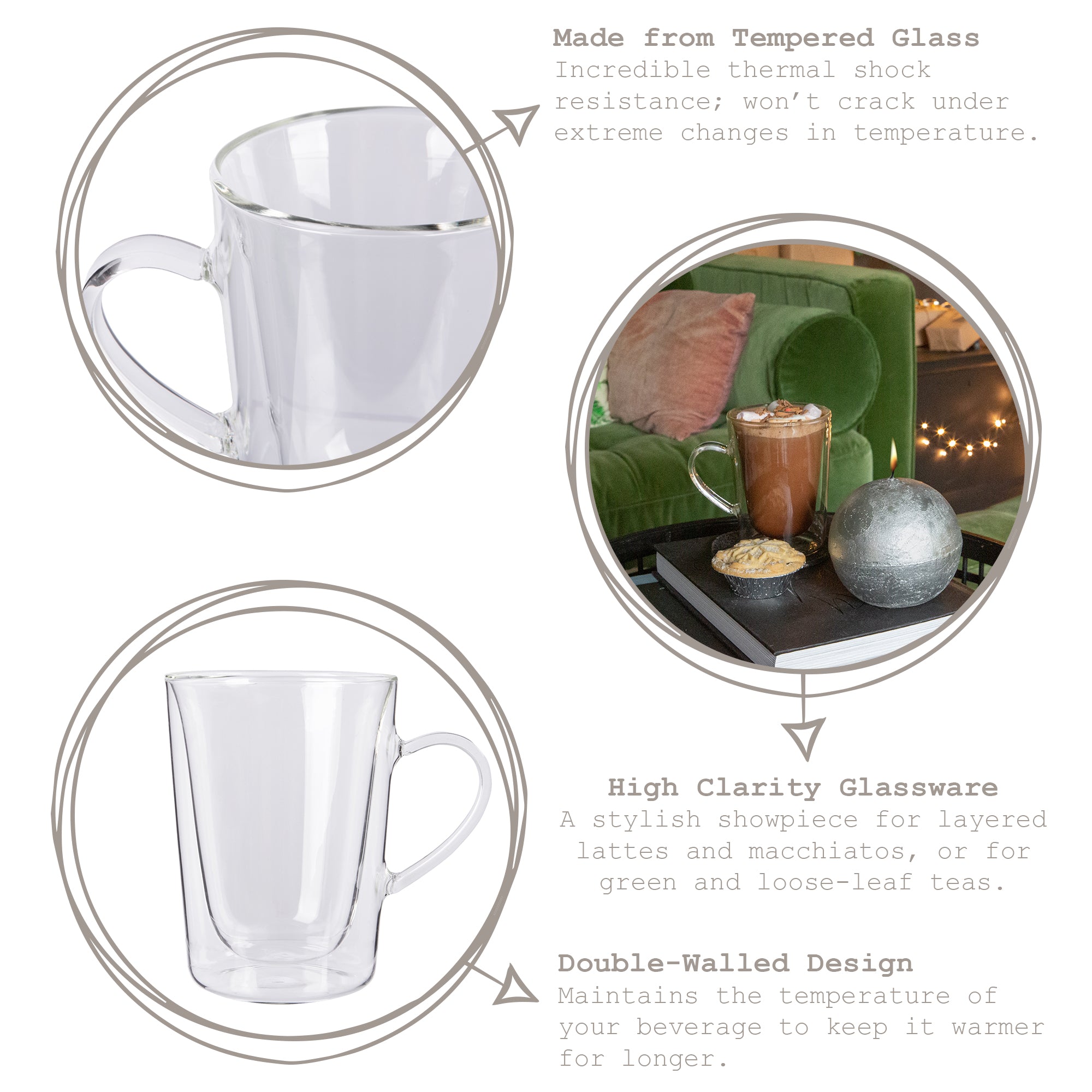 Rink Drink Double Walled Hot Drinks Glass - 285ml