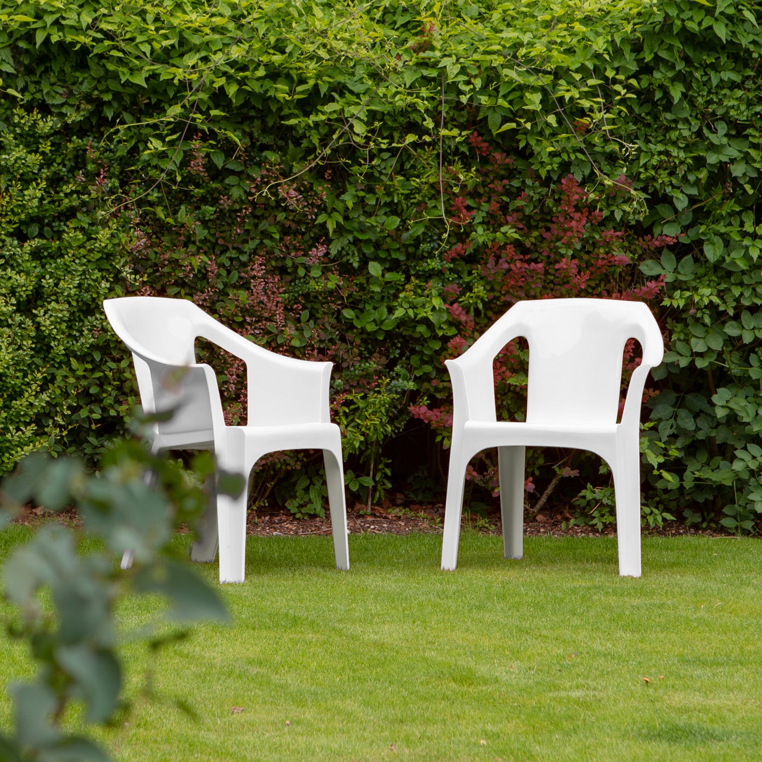 Resol "Cool" Garden Outdoor / Indoor Designer Plastic Chair - White