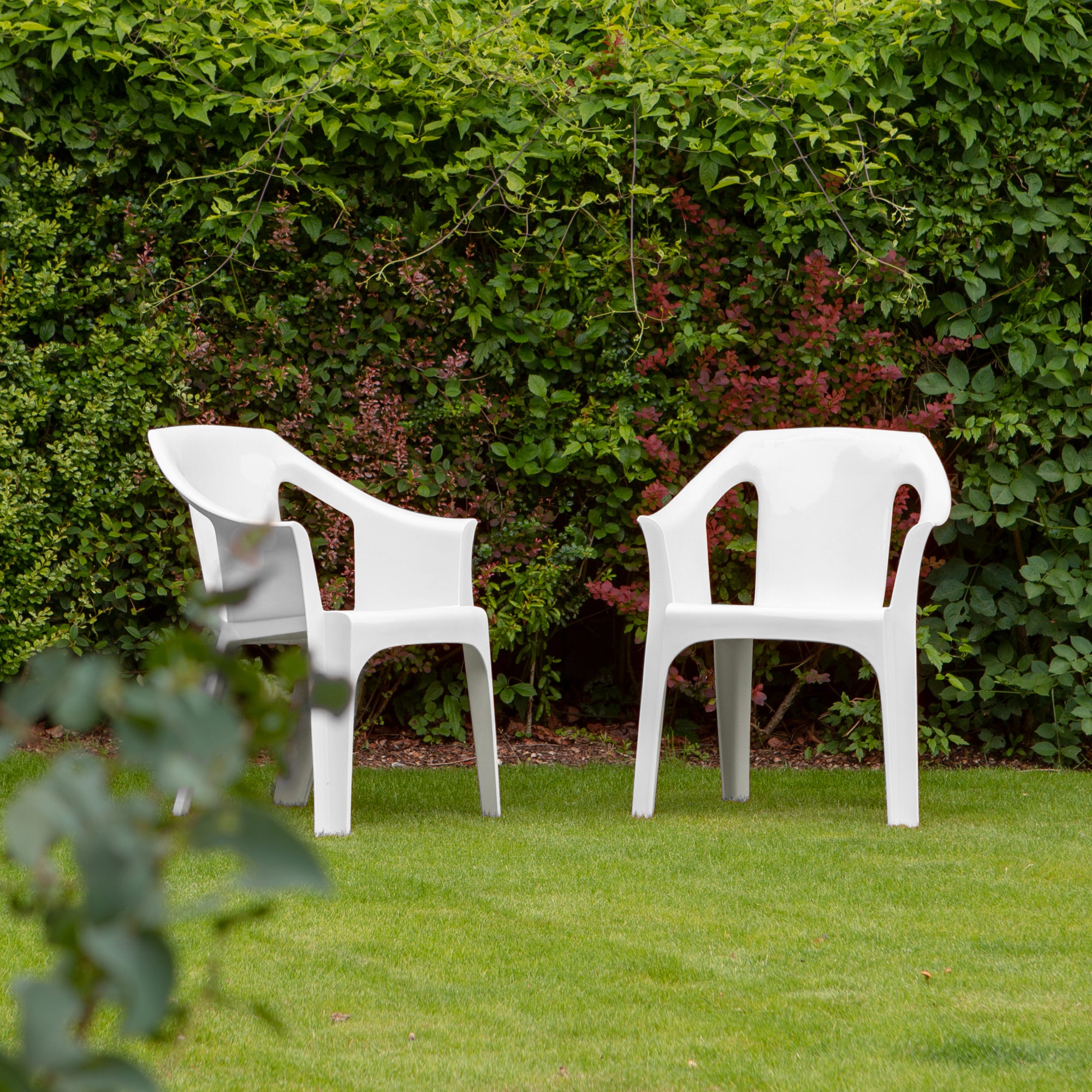 Resol "Cool" Garden Outdoor / Indoor Designer Plastic Chair - White