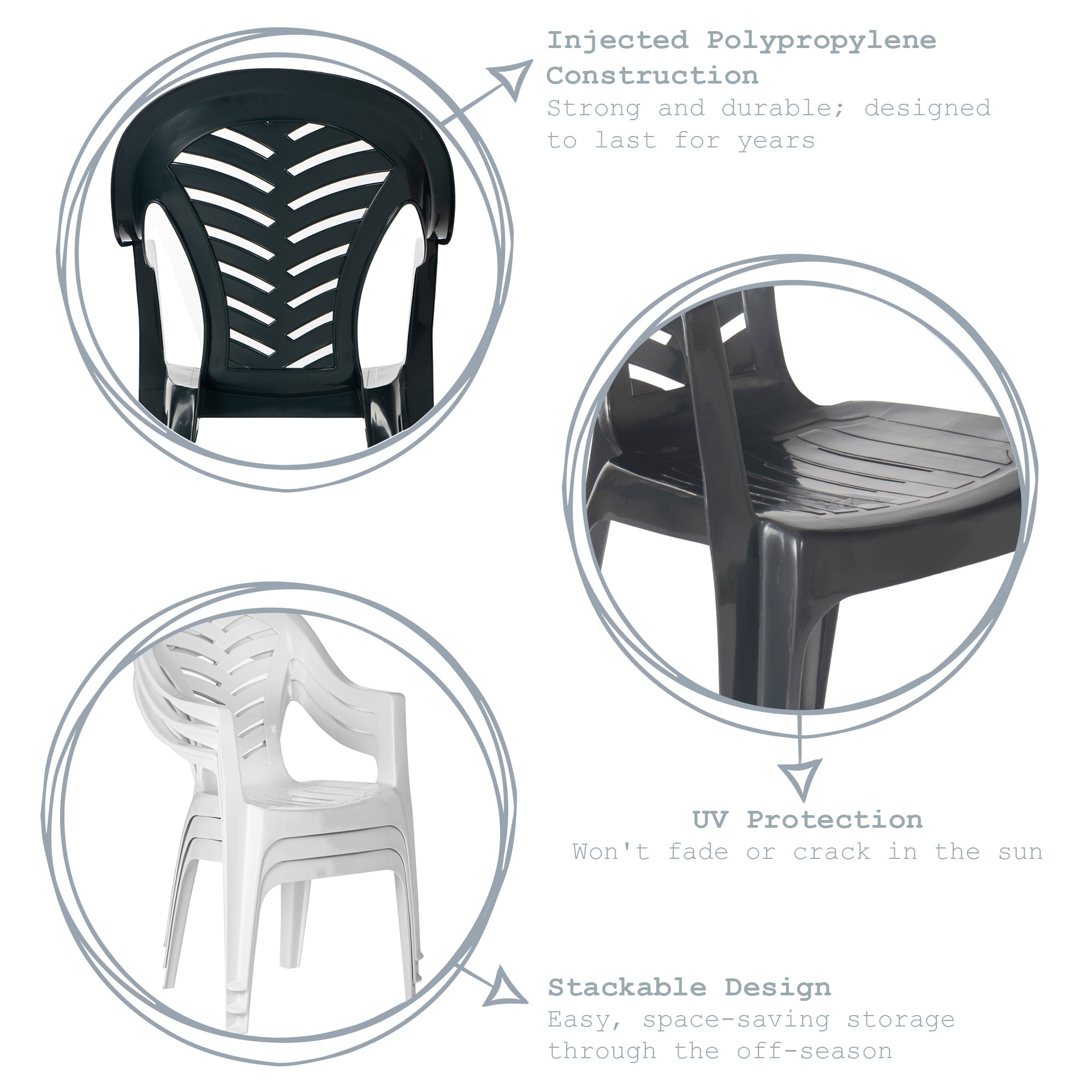 Resol Palma Outdoor Garden Chair - Green