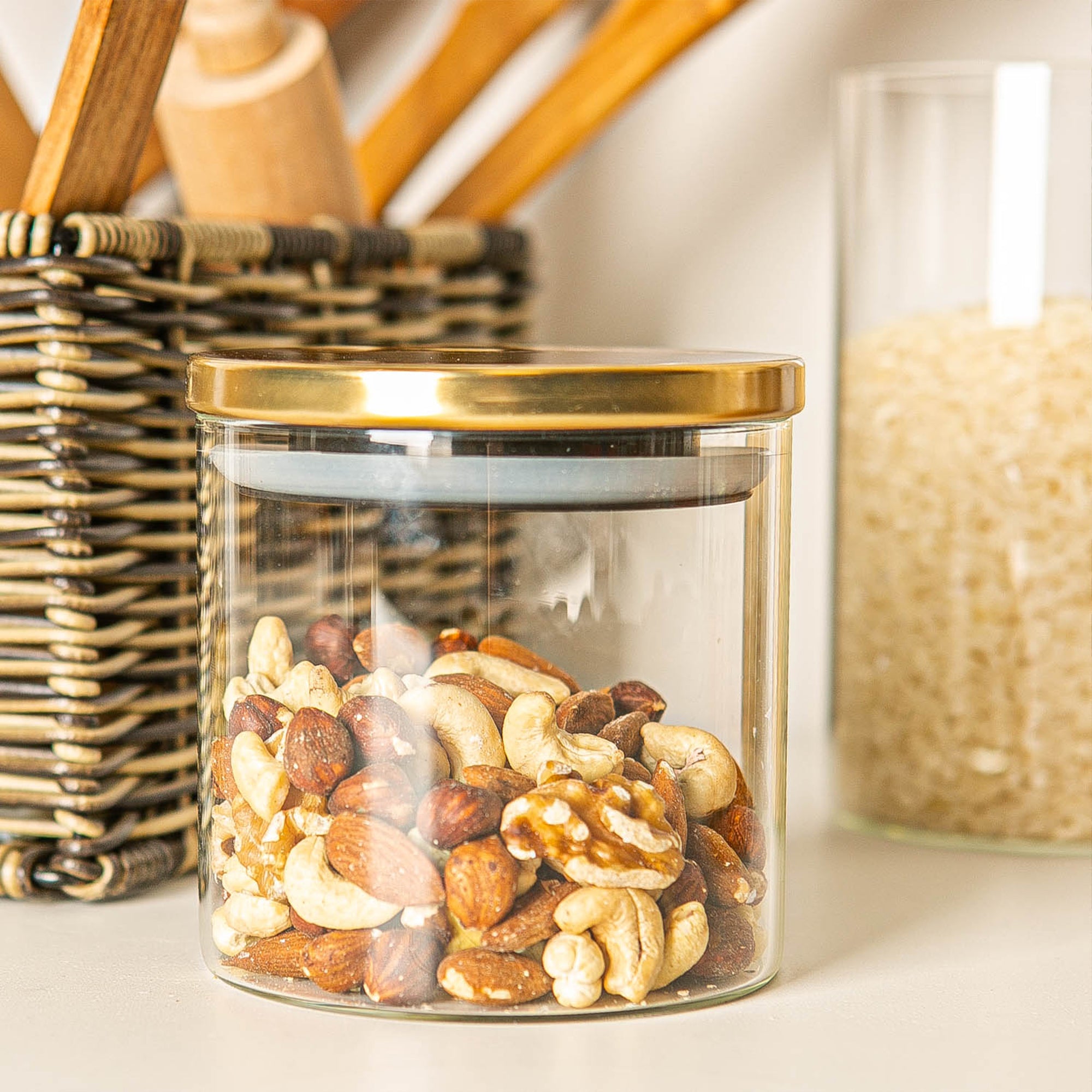 Metal Storage Jar Lid - 10cm - Gold