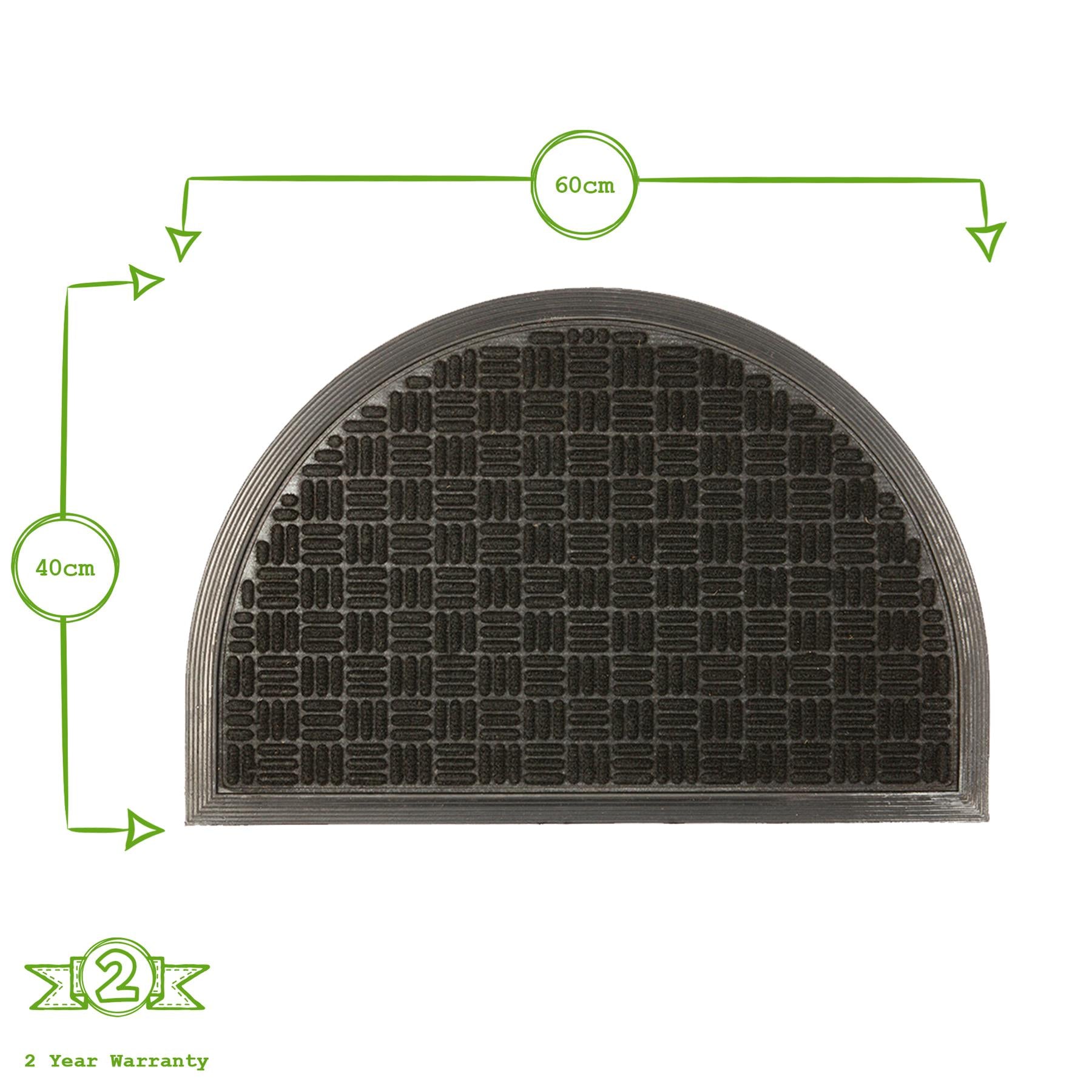Heavy Duty Door Mat - 60 x 40cm - Black