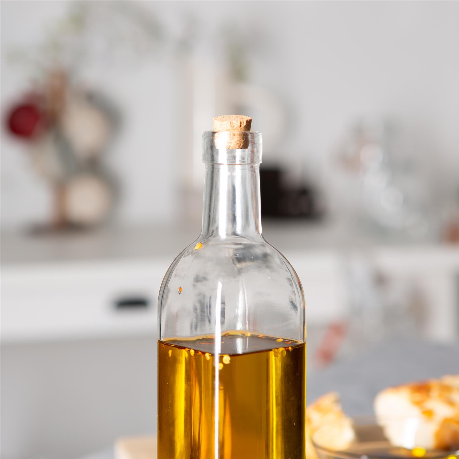 Olive Oil Pourer Bottle with Cork Lid - 500ml