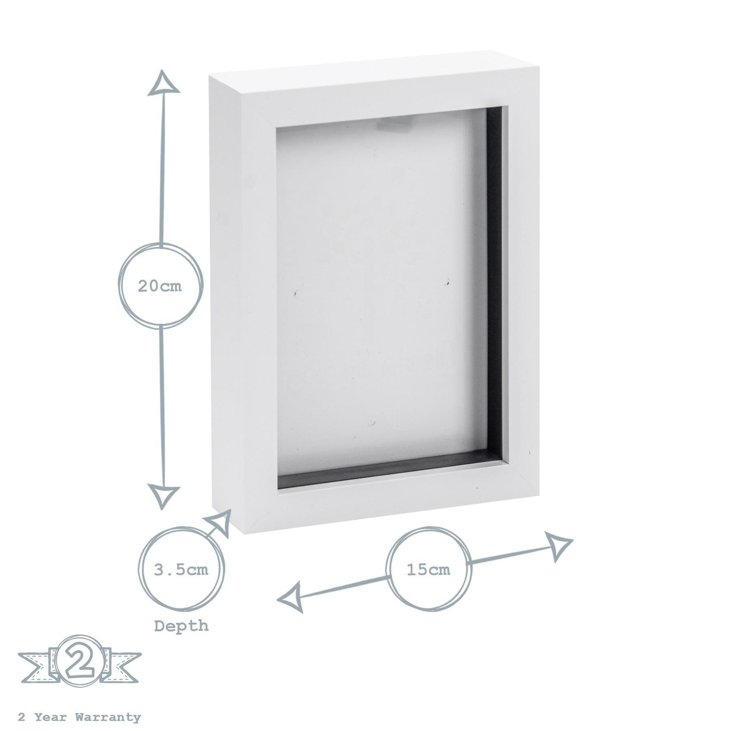 Nicola Spring Box Photo Frame - 5x7 - White