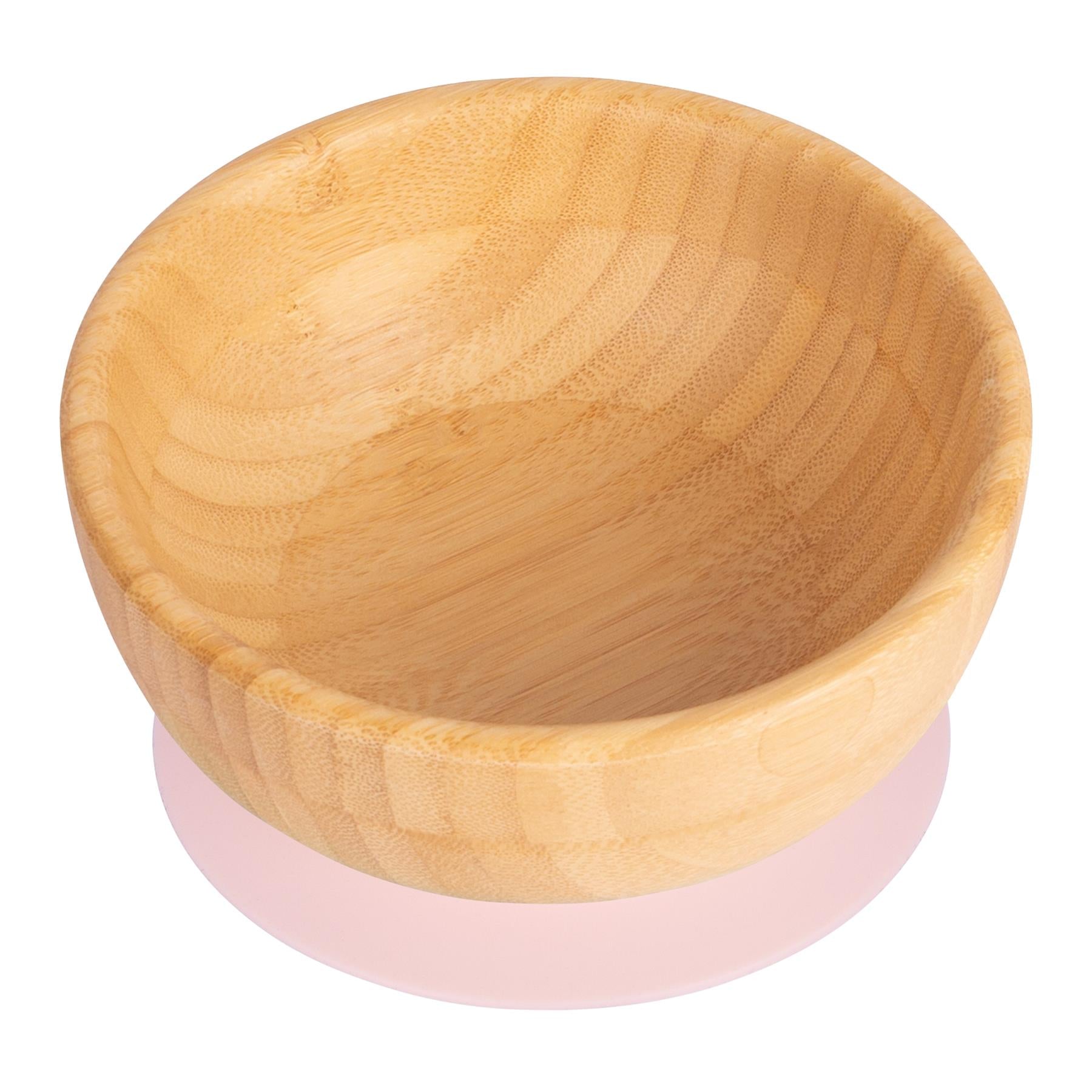 Pastel Pink Bamboo Suction Bowl - By Tiny Dining