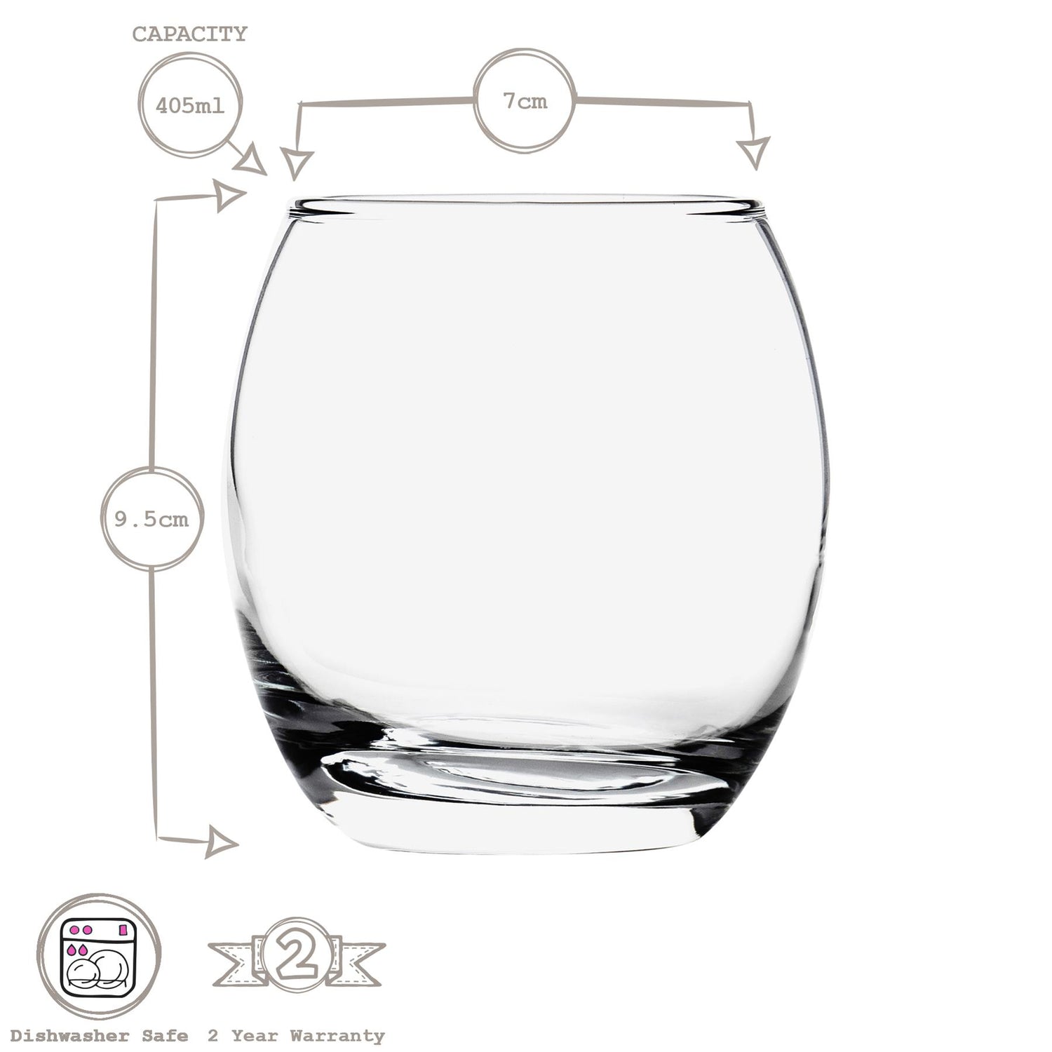 405ml Empire Whiskey Glass
