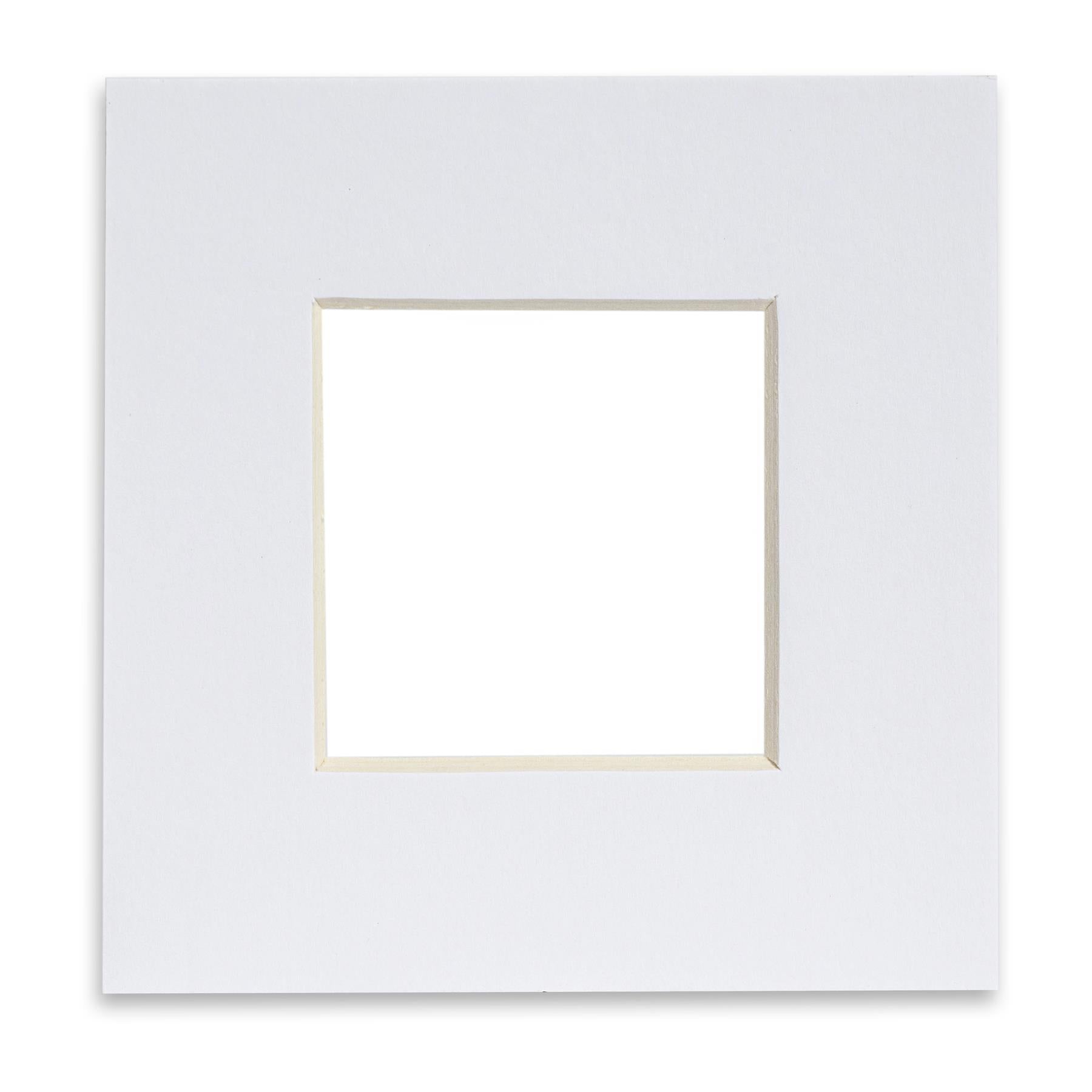 Nicola Spring Picture Mount for 8 x 8" Frame | Photo Size 4 x 4" - White