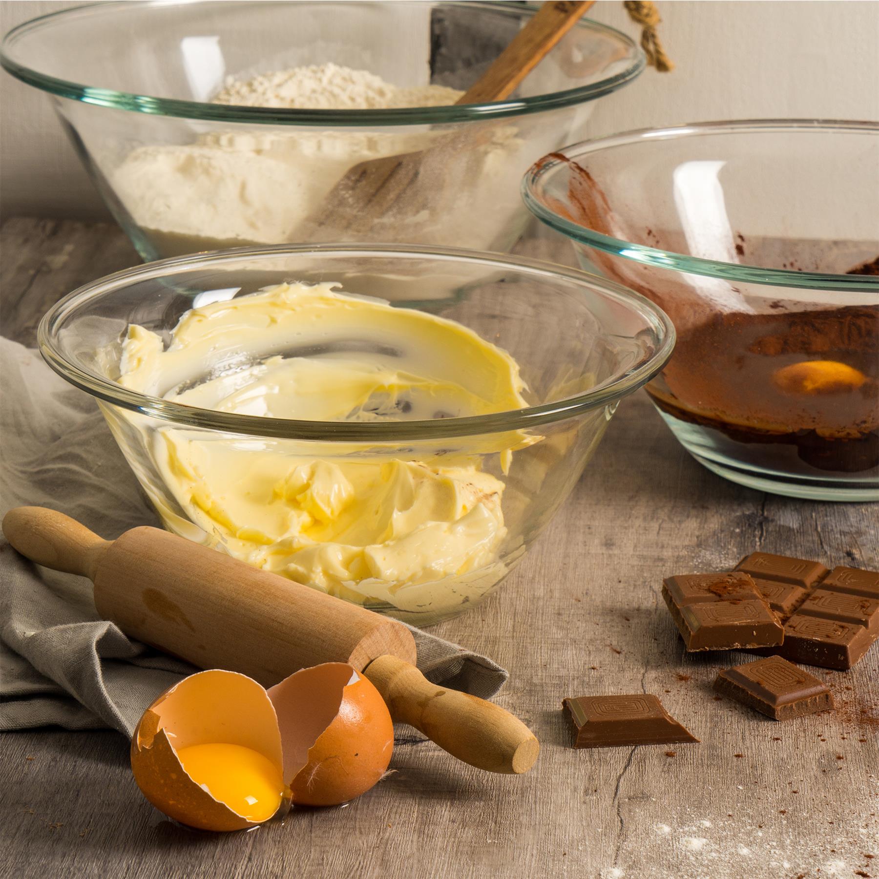 Bormioli Rocco Mr Chef Glass Nesting Mixing Bowl - 1.5L