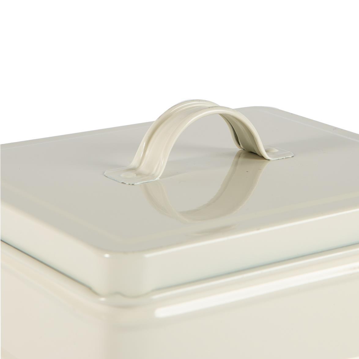Vintage Metal Washing Tablets Storage Tin - Cream