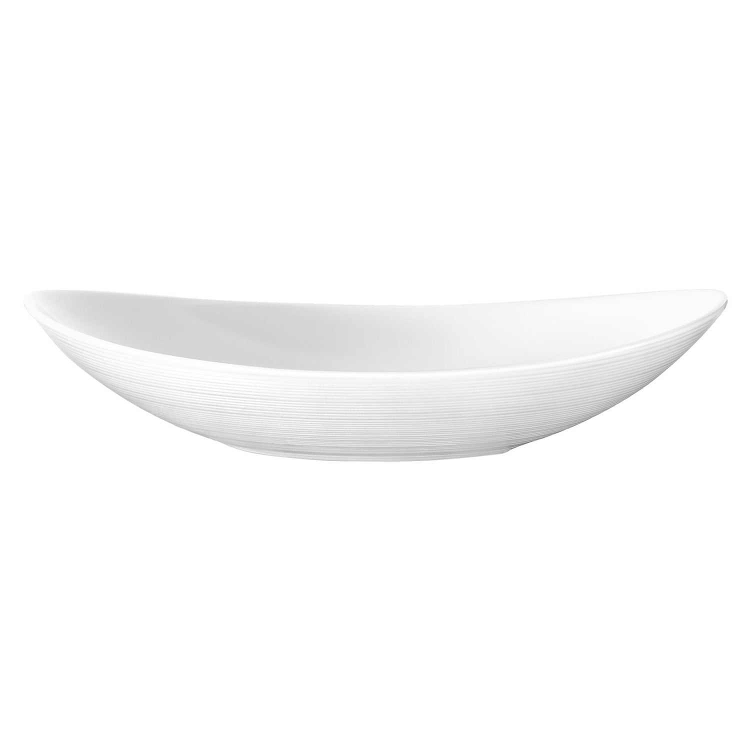 White 23cm Prometeo Oval Glass Soup Plate