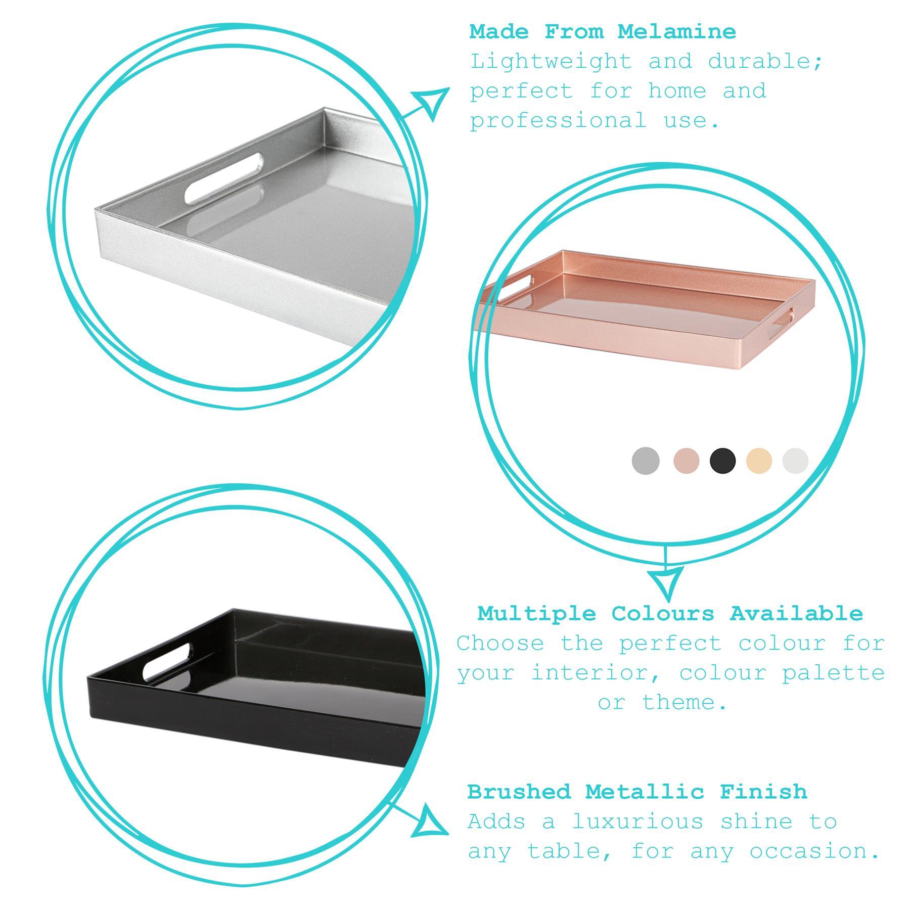 Rectangle Serving Tray - Centre Piece - 34.5cm - Rose Gold